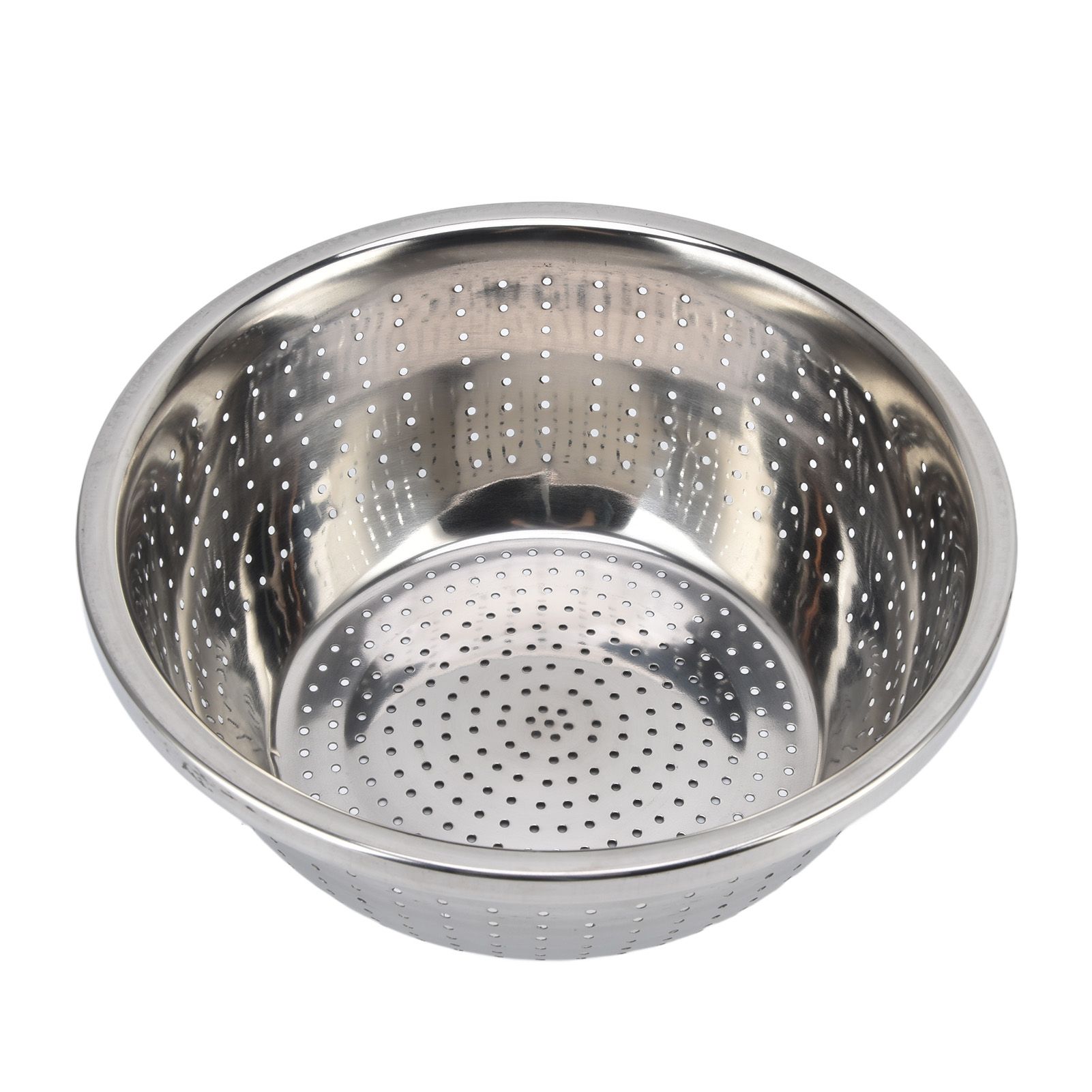 Vegetable Washing Basket Rustproof Multifunction Stainless Steel Colander for Kitchen Household Silver26cm - Image 1