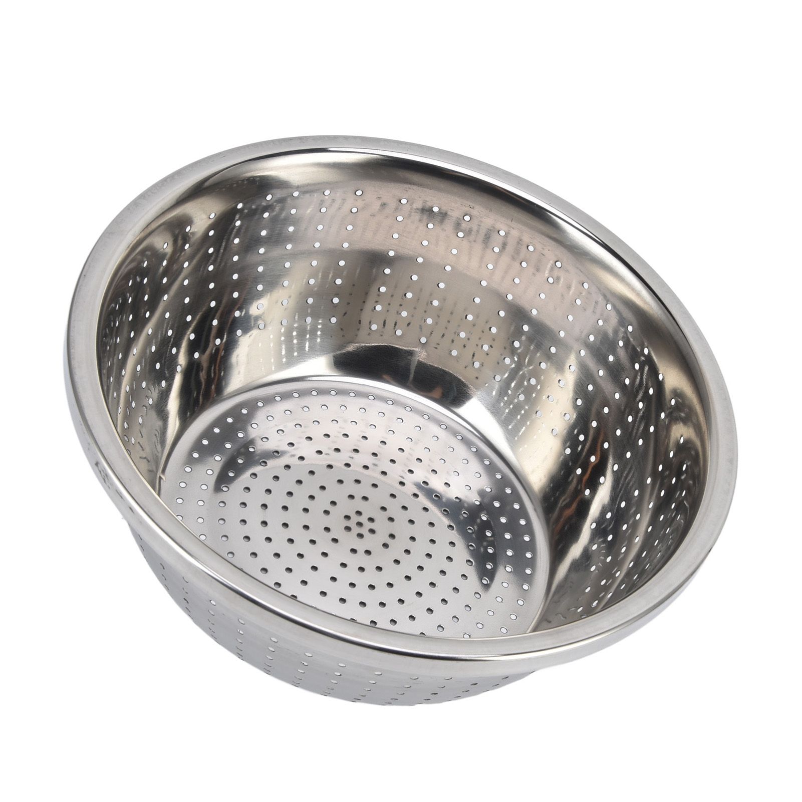 Vegetable Washing Basket Rustproof Multifunction Stainless Steel Colander for Kitchen Household Silver26cm - Image 2
