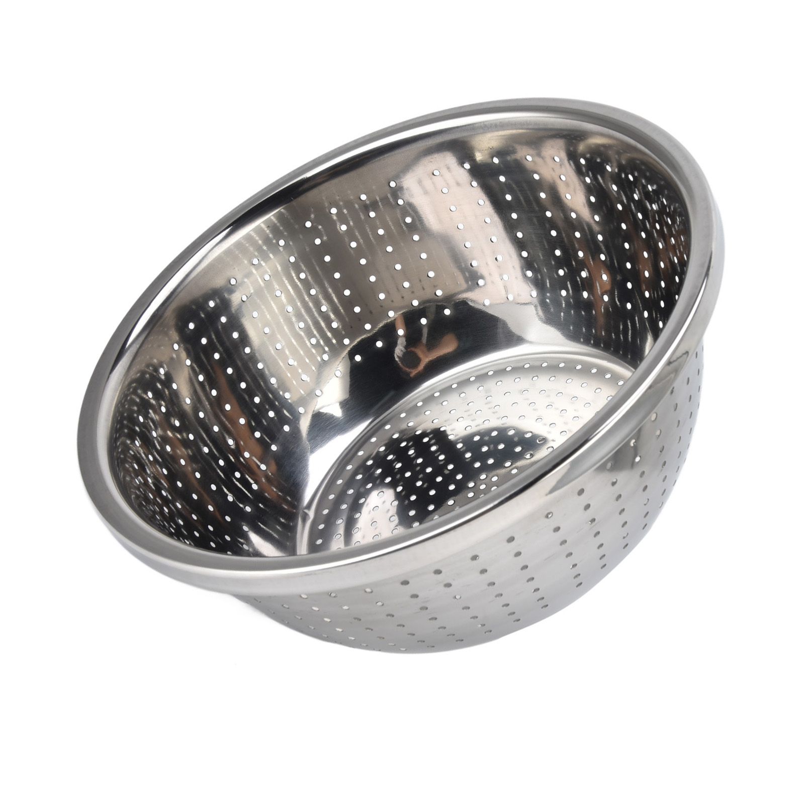 Vegetable Washing Basket Rustproof Multifunction Stainless Steel Colander for Kitchen Household Silver26cm - Image 3