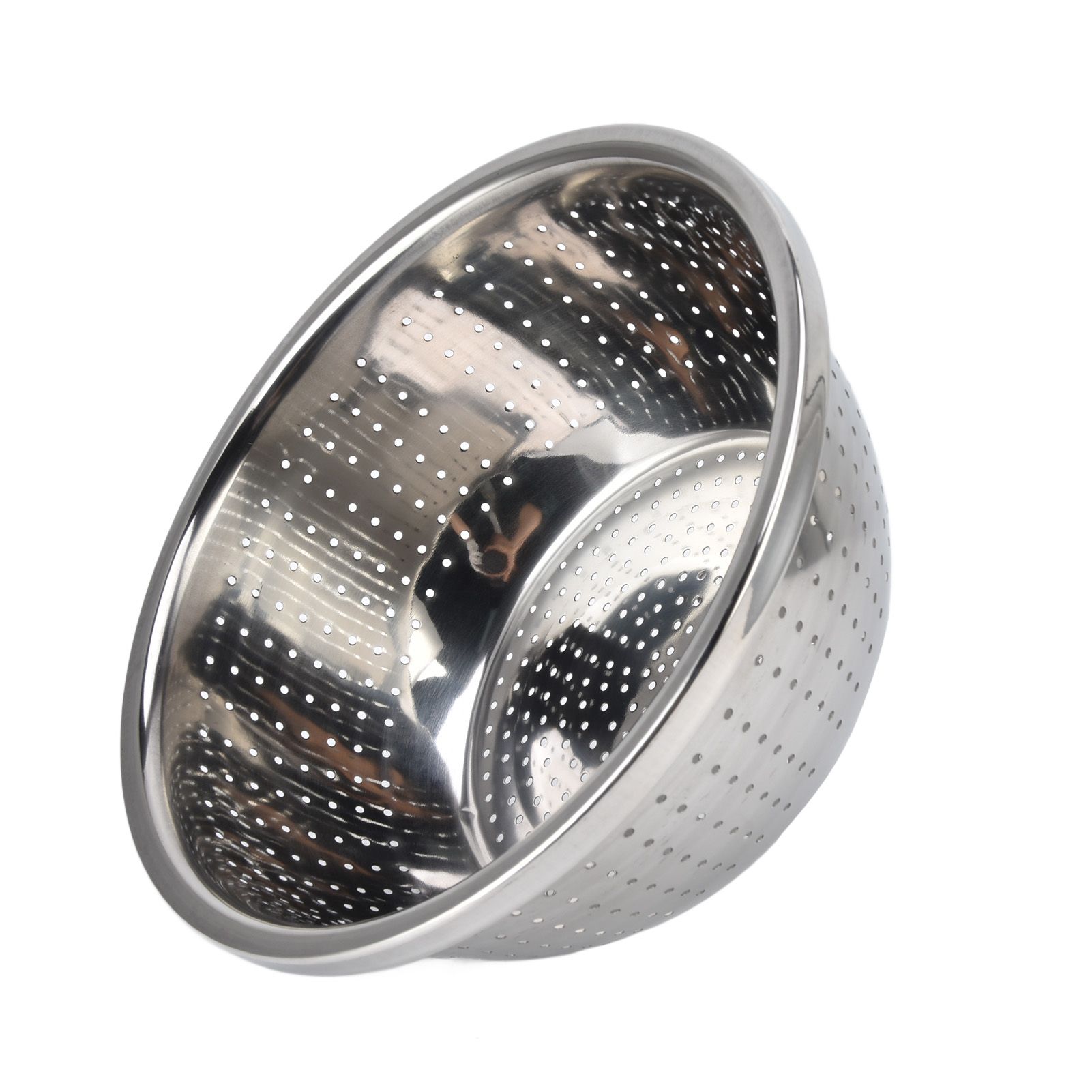 Vegetable Washing Basket Rustproof Multifunction Stainless Steel Colander for Kitchen Household Silver26cm - Image 4