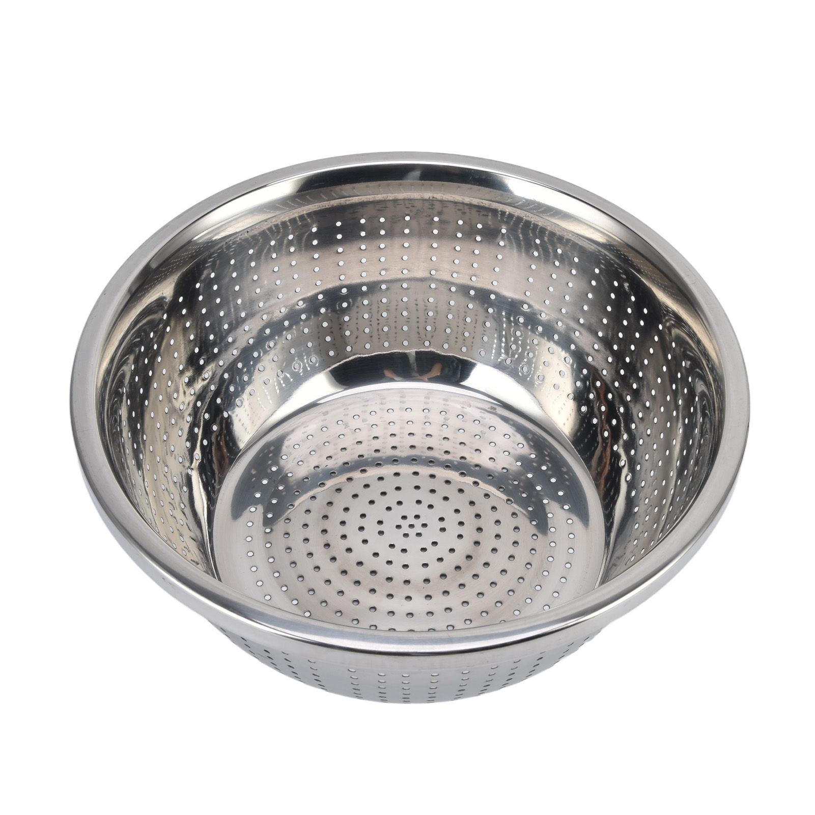 Vegetable Washing Basket Rustproof Multifunction Stainless Steel Colander for Kitchen Household Silver28cm - Image 1