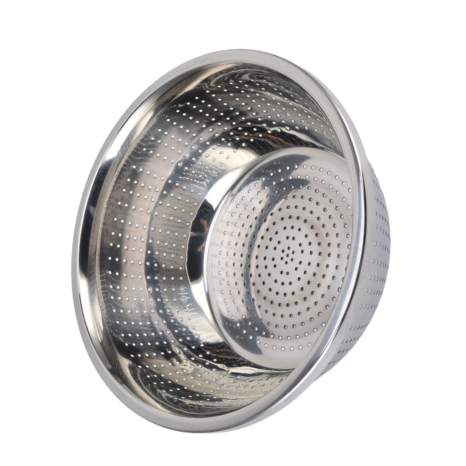 Vegetable Washing Basket Rustproof Multifunction Stainless Steel Colander for Kitchen Household Silver28cm - Image 2