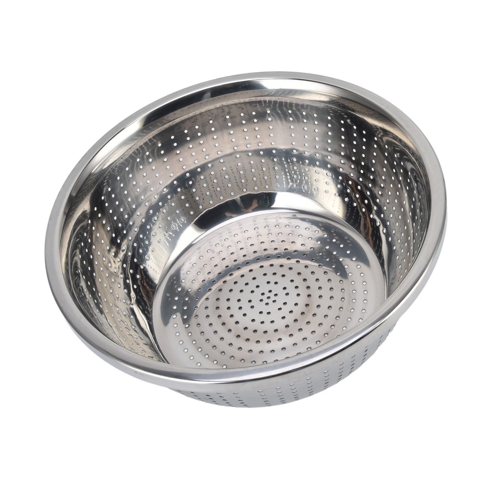Vegetable Washing Basket Rustproof Multifunction Stainless Steel Colander for Kitchen Household Silver28cm - Image 3