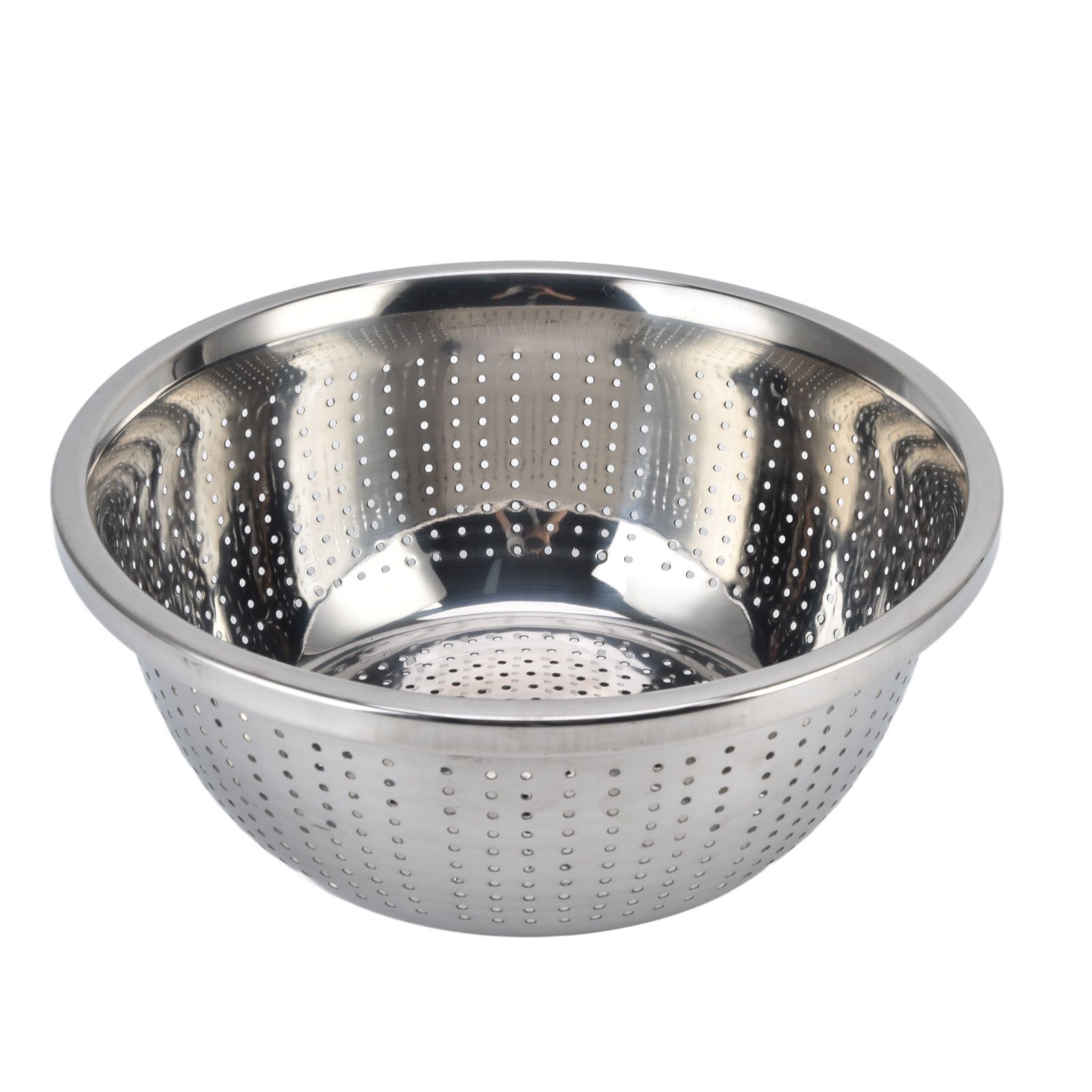 Vegetable Washing Basket Rustproof Multifunction Stainless Steel Colander for Kitchen Household Silver28cm - Image 5
