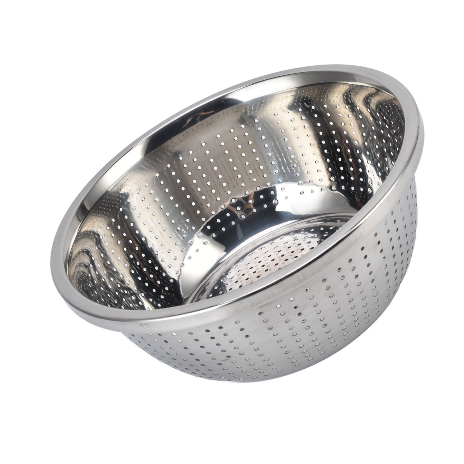 Vegetable Washing Basket Rustproof Multifunction Stainless Steel Colander for Kitchen Household Silver28cm - Image 7