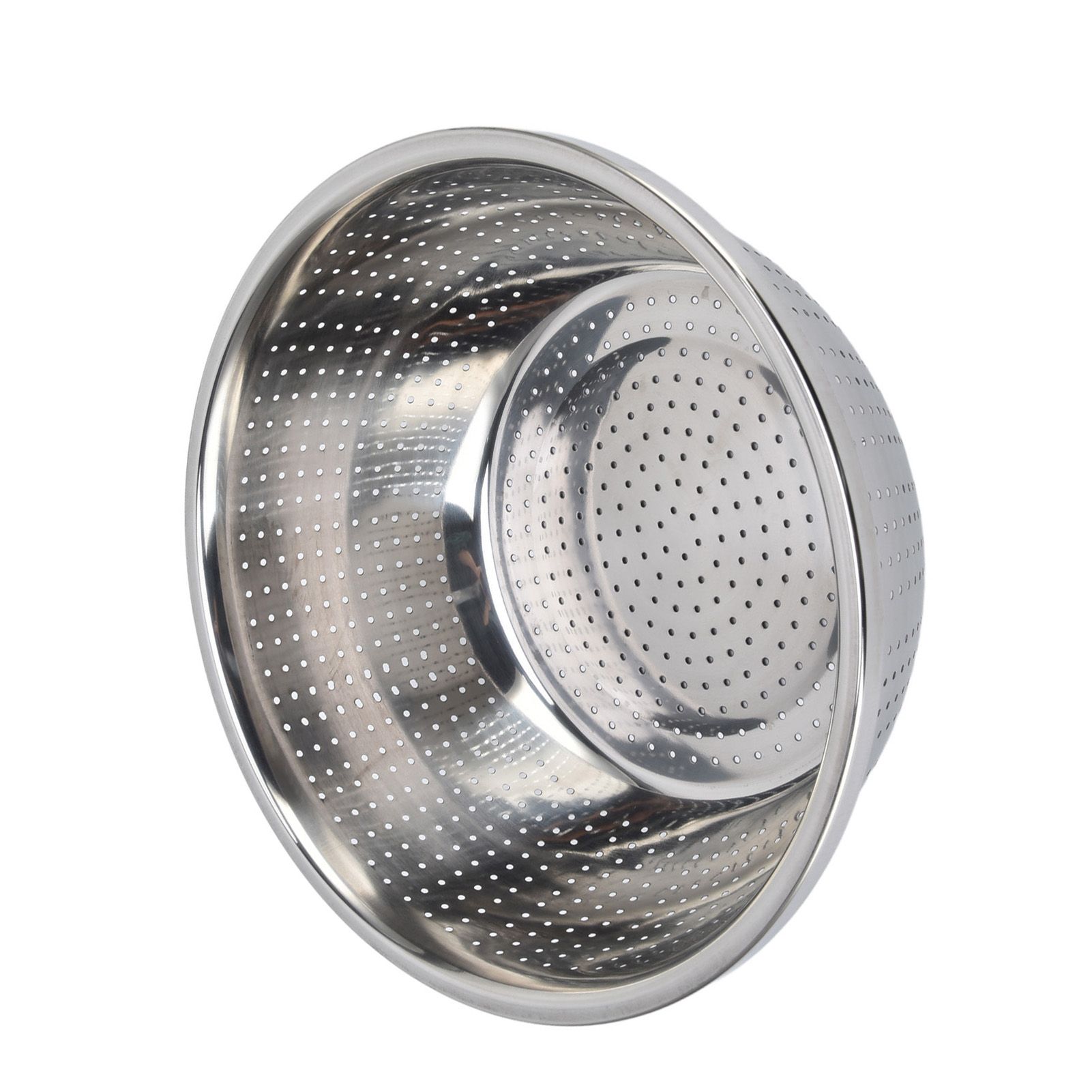 Vegetable Washing Basket Rustproof Multifunction Stainless Steel Colander for Kitchen Household Silver30cm - Image 2