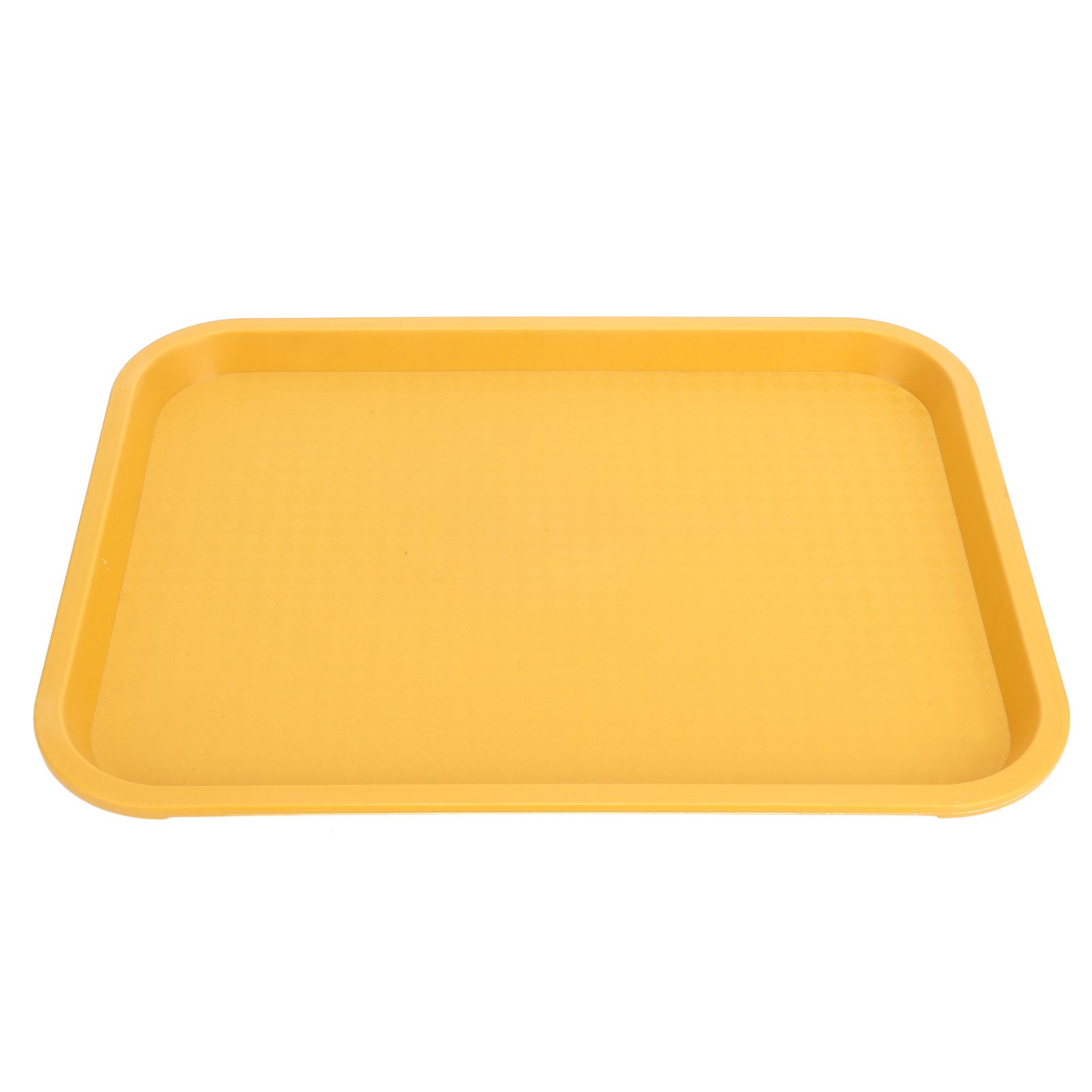 Fast Food Tray PP Rectangular Thick Slip Resistant Multi Purpose Food Service Tray for Restaurant CanteenYellow - Image 1