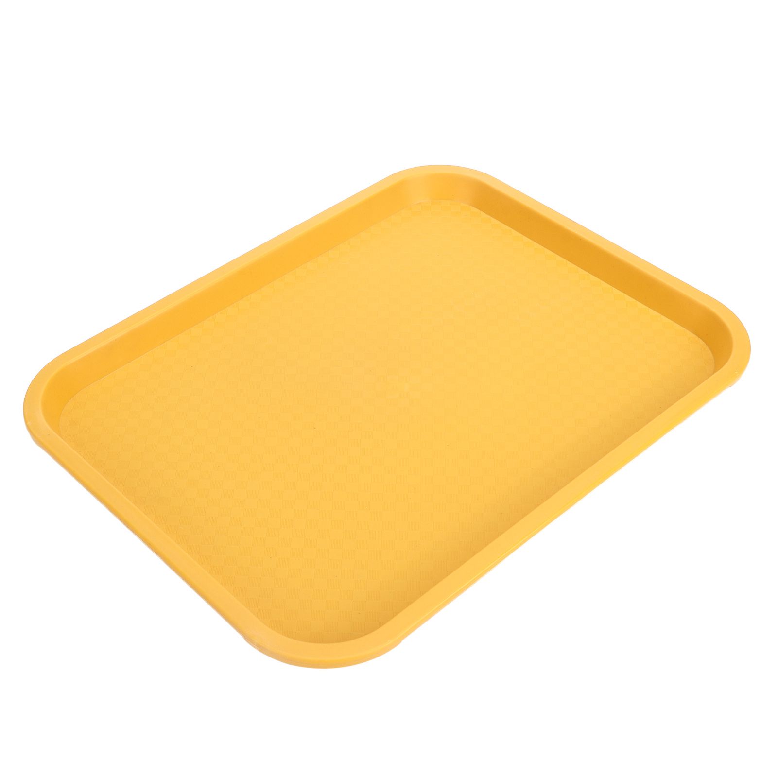 Fast Food Tray PP Rectangular Thick Slip Resistant Multi Purpose Food Service Tray for Restaurant CanteenYellow - Image 2