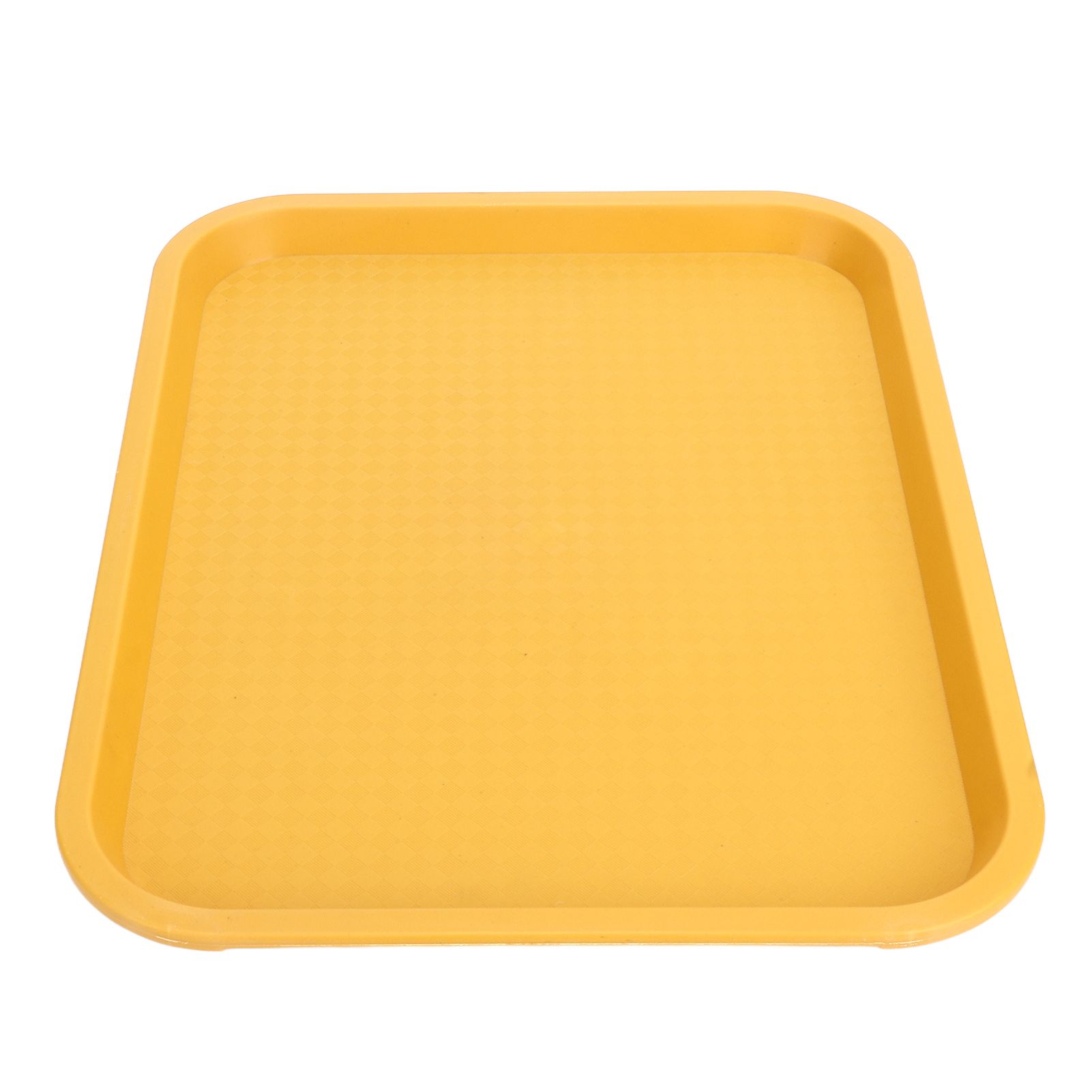 Fast Food Tray PP Rectangular Thick Slip Resistant Multi Purpose Food Service Tray for Restaurant CanteenYellow - Image 3