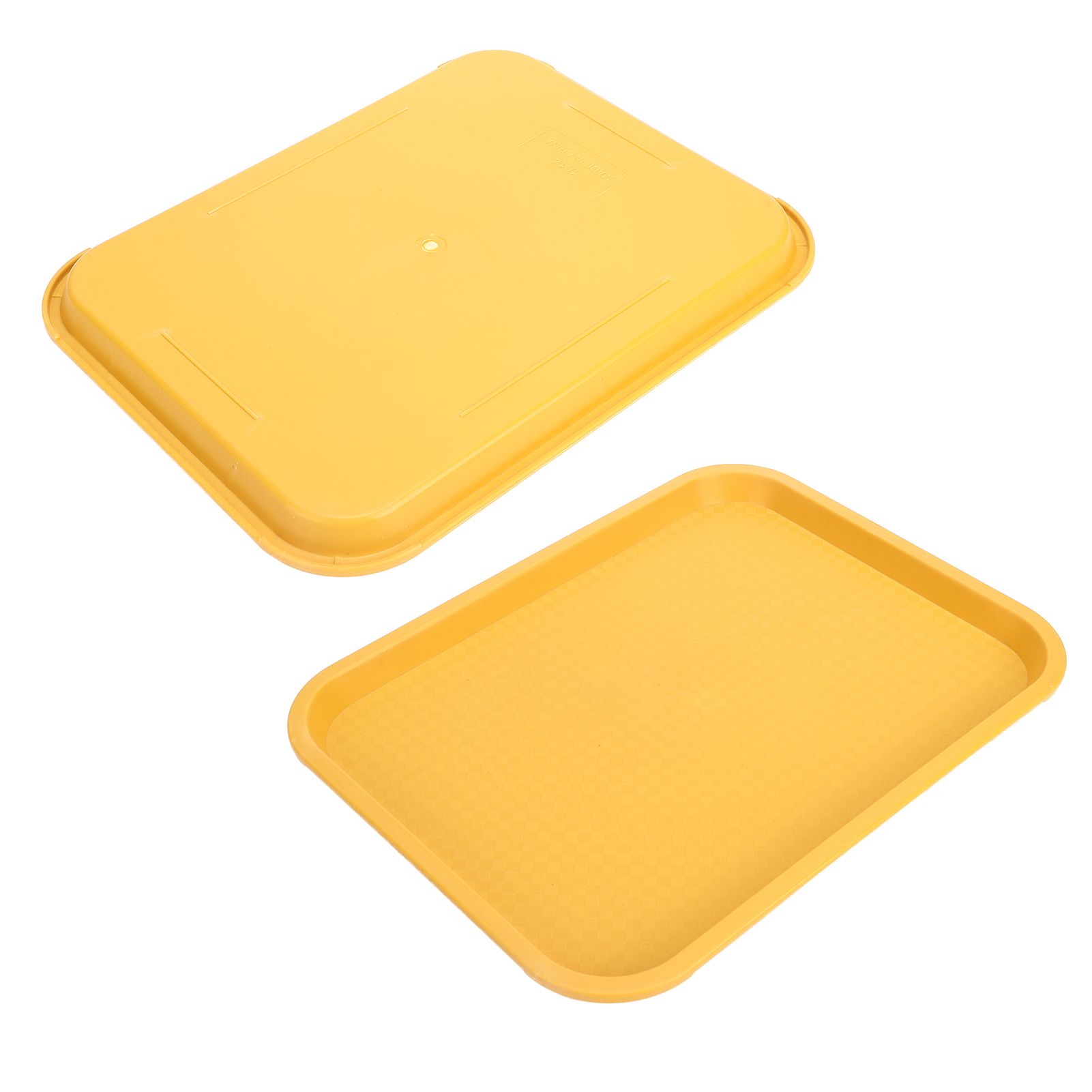 Fast Food Tray PP Rectangular Thick Slip Resistant Multi Purpose Food Service Tray for Restaurant CanteenYellow - Image 8