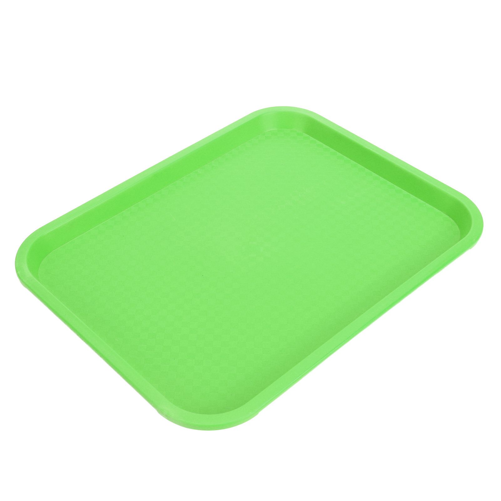 Fast Food Tray PP Rectangular Thick Slip Resistant Multi Purpose Food Service Tray for Restaurant CanteenGreen - Image 2