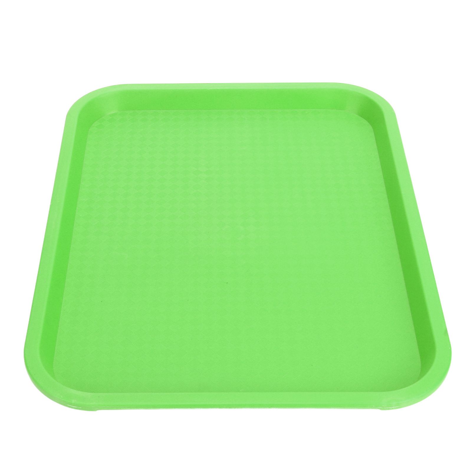 Fast Food Tray PP Rectangular Thick Slip Resistant Multi Purpose Food Service Tray for Restaurant CanteenGreen - Image 3