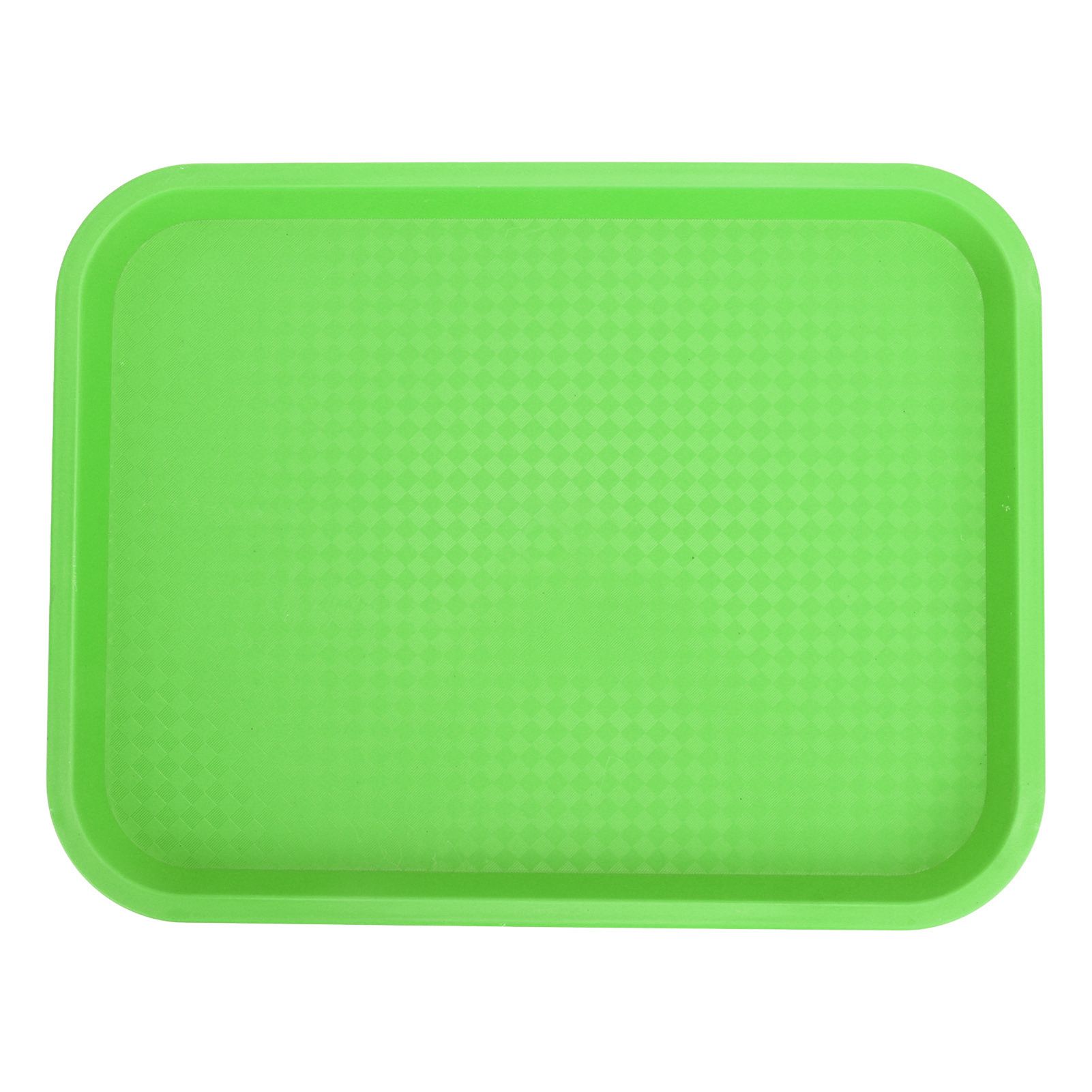 Fast Food Tray PP Rectangular Thick Slip Resistant Multi Purpose Food Service Tray for Restaurant CanteenGreen - Image 5
