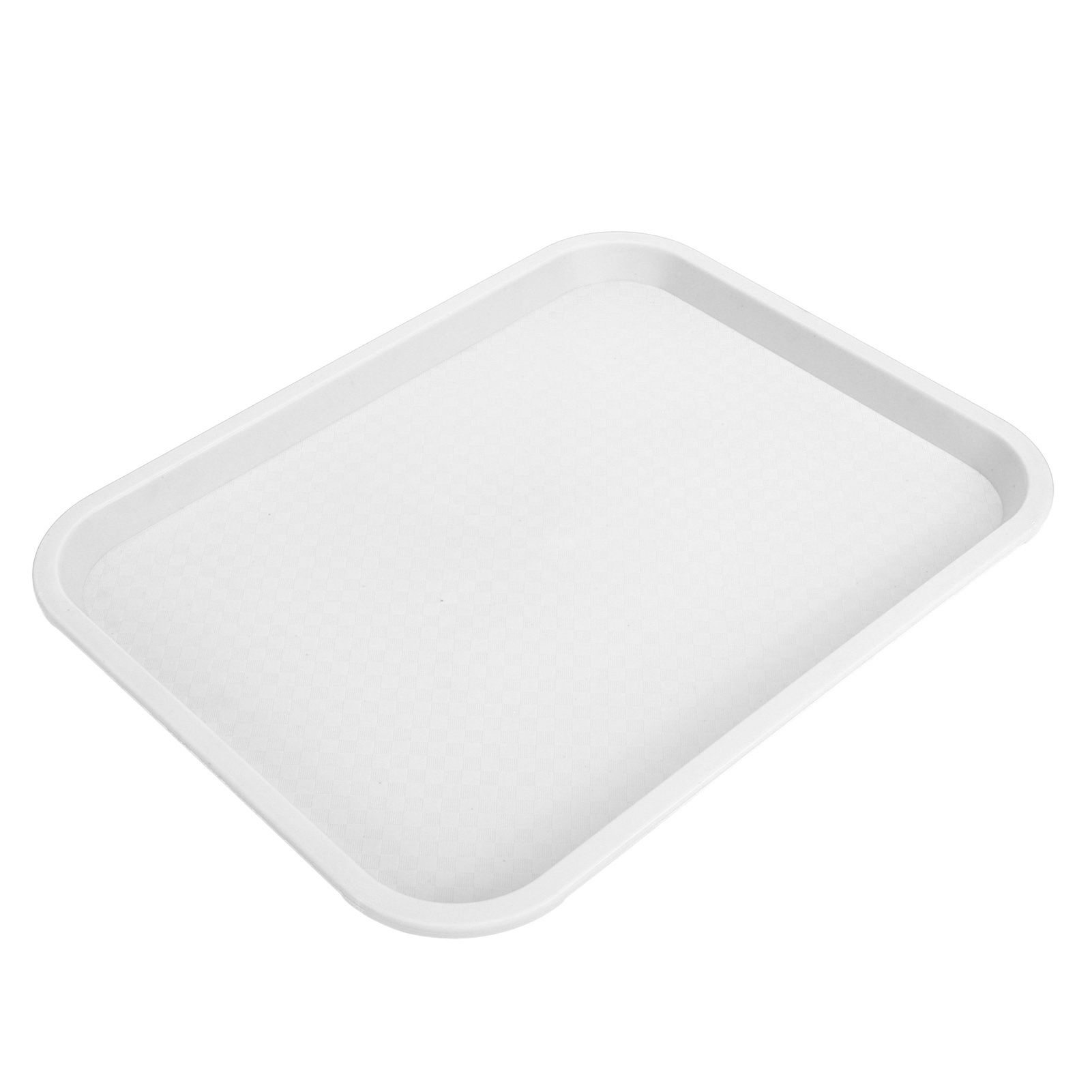 Fast Food Tray PP Rectangular Thick Slip Resistant Multi Purpose Food Service Tray for Restaurant CanteenWhite - Image 2