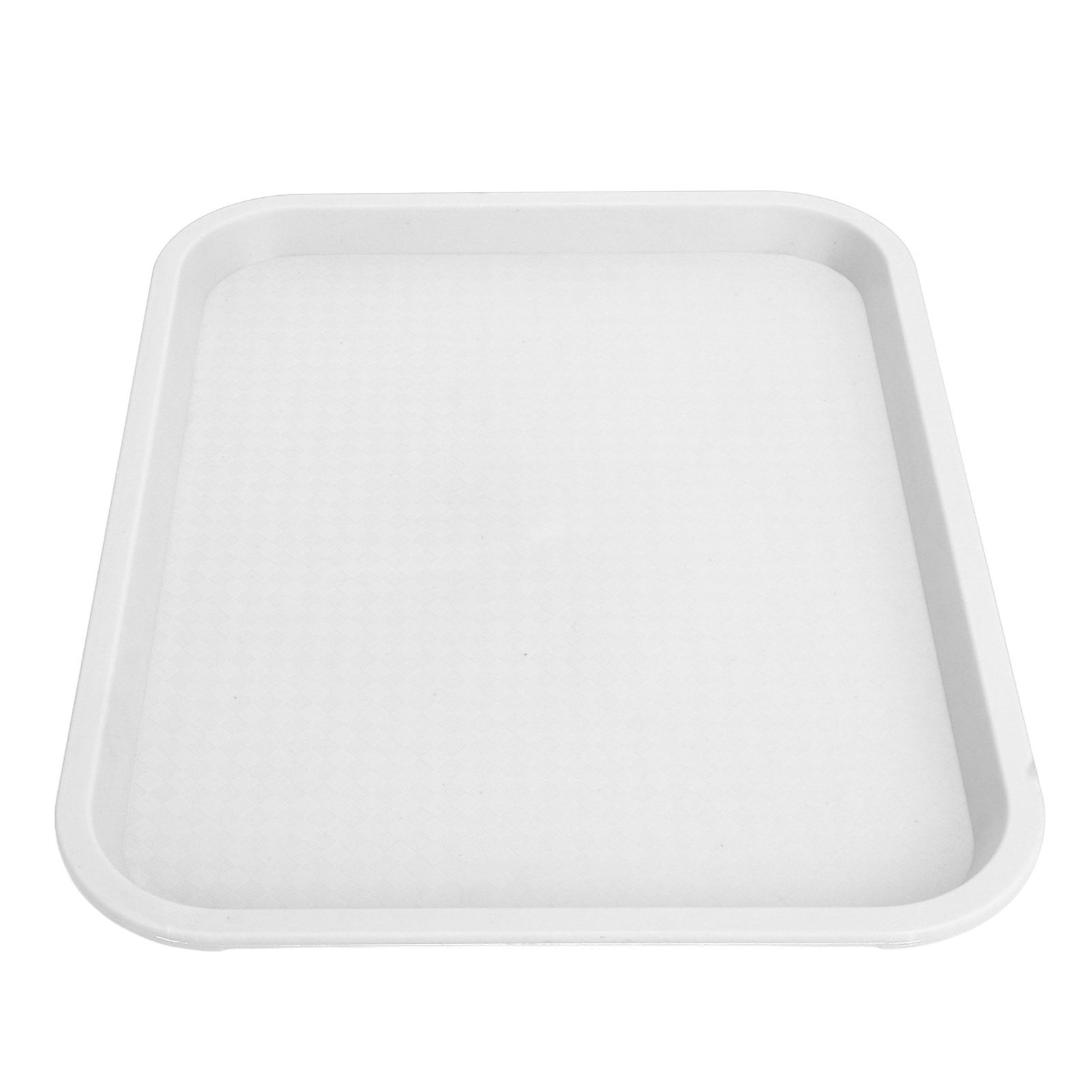Fast Food Tray PP Rectangular Thick Slip Resistant Multi Purpose Food Service Tray for Restaurant CanteenWhite - Image 3