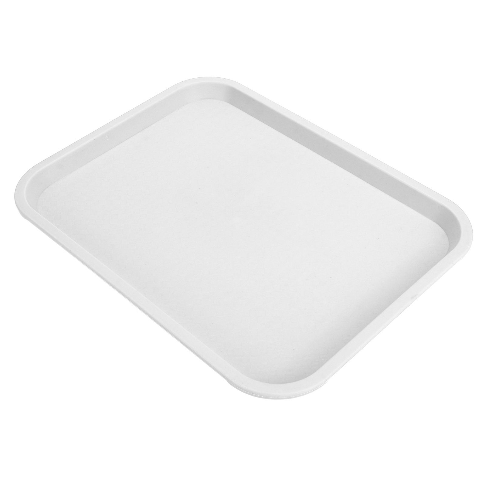 Fast Food Tray PP Rectangular Thick Slip Resistant Multi Purpose Food Service Tray for Restaurant CanteenWhite - Image 4