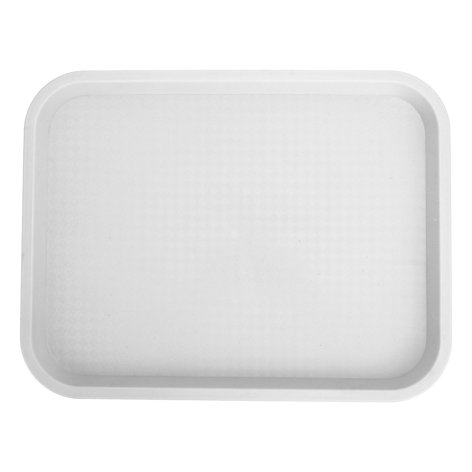 Fast Food Tray PP Rectangular Thick Slip Resistant Multi Purpose Food Service Tray for Restaurant CanteenWhite - Image 5