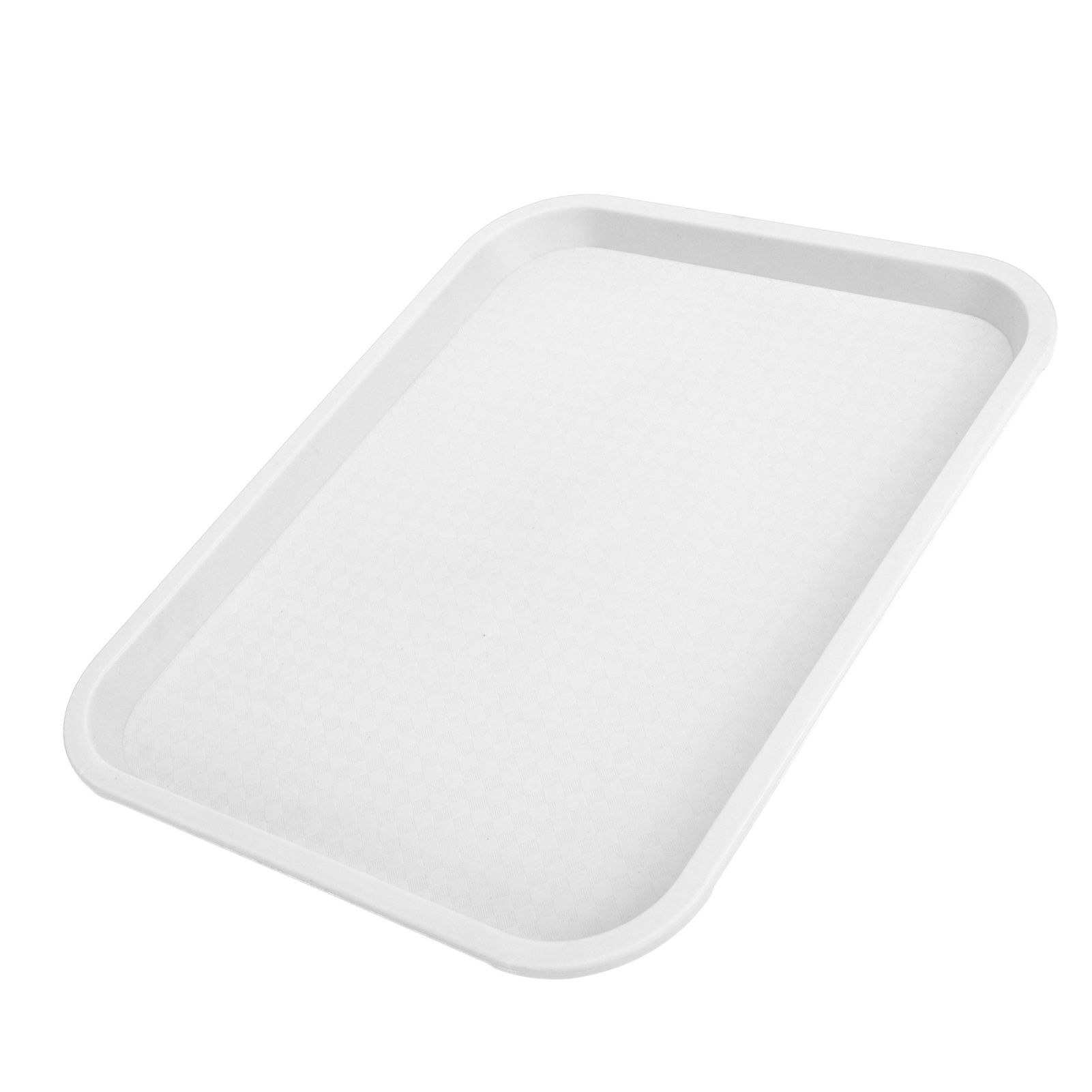 Fast Food Tray PP Rectangular Thick Slip Resistant Multi Purpose Food Service Tray for Restaurant CanteenWhite - Image 7