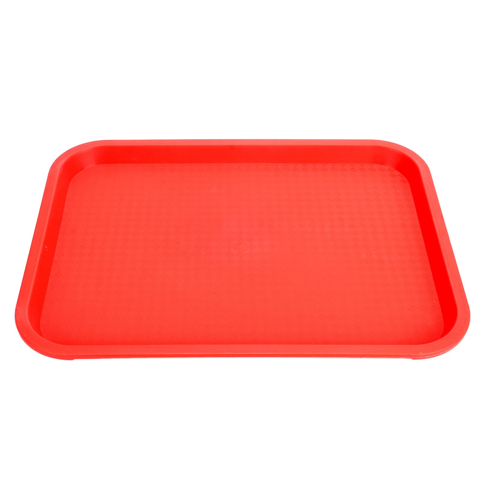 Fast Food Tray PP Rectangular Thick Slip Resistant Multi Purpose Food Service Tray for Restaurant CanteenRed - Image 1