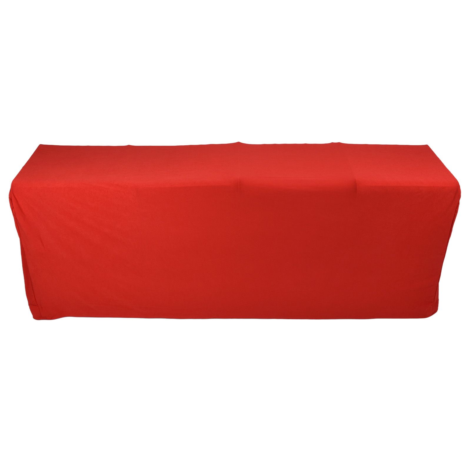 Stretch Spandex Table Cover Good Elasticity Washable Reusable Red Stretchable Tablecloth with 4 Pockets for Wedding Party4FT(122x76x76cm) - Image 1