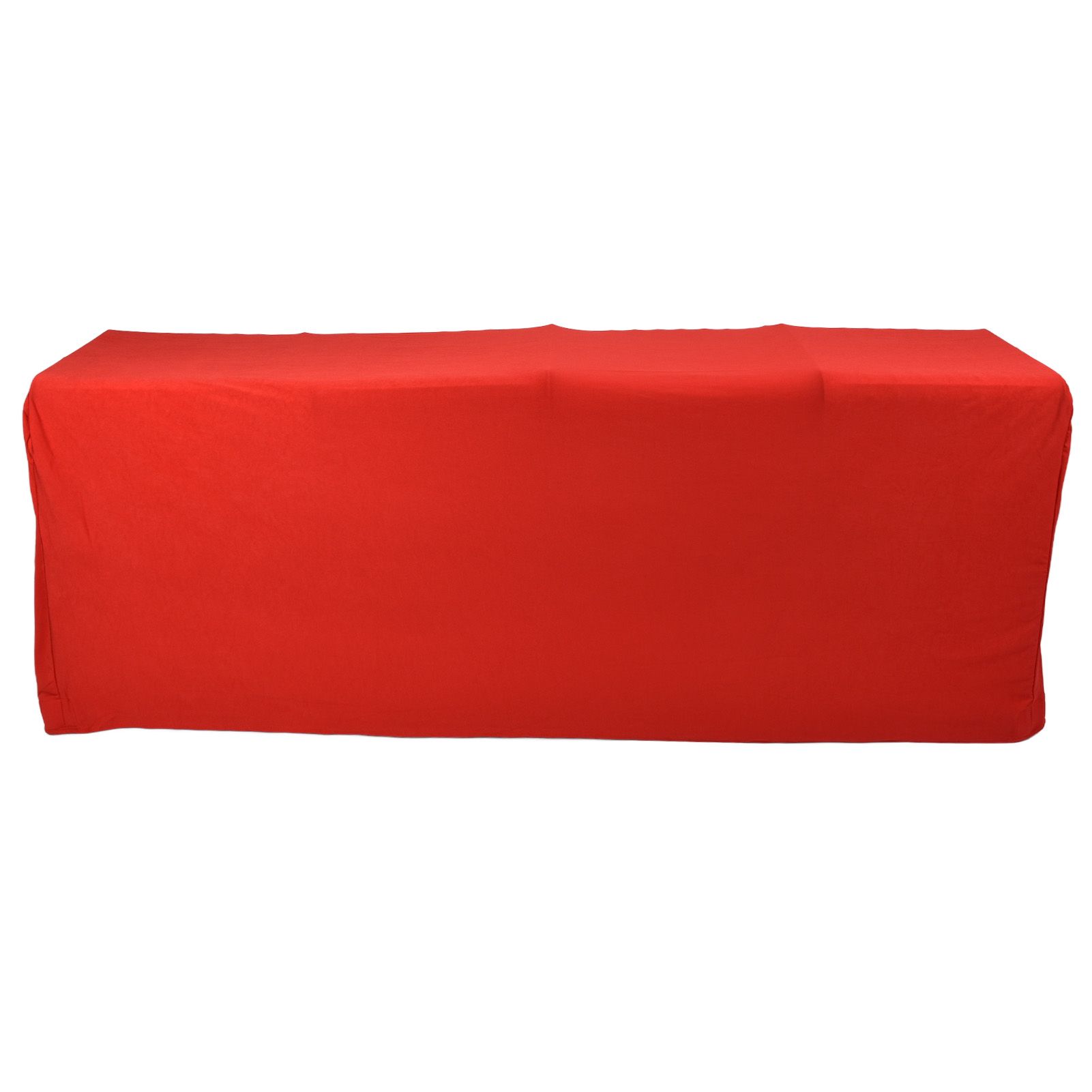 Stretch Spandex Table Cover Good Elasticity Washable Reusable Red Stretchable Tablecloth with 4 Pockets for Wedding Party8FT(244x76x76cm) - Image 6