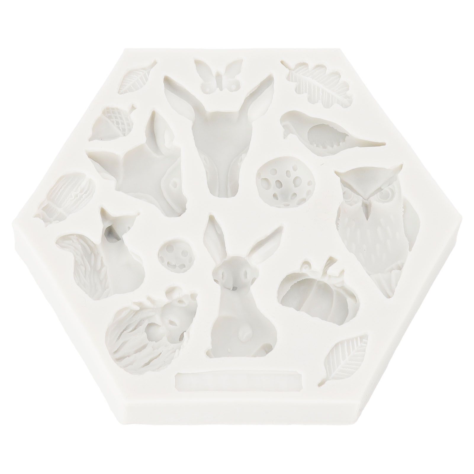 Silicone Mold Cute Animal Shape Easy Demoulding Flexible Soft Baking Mold for DIY Cake Fondant Chocolate 952 Grey - Image 4