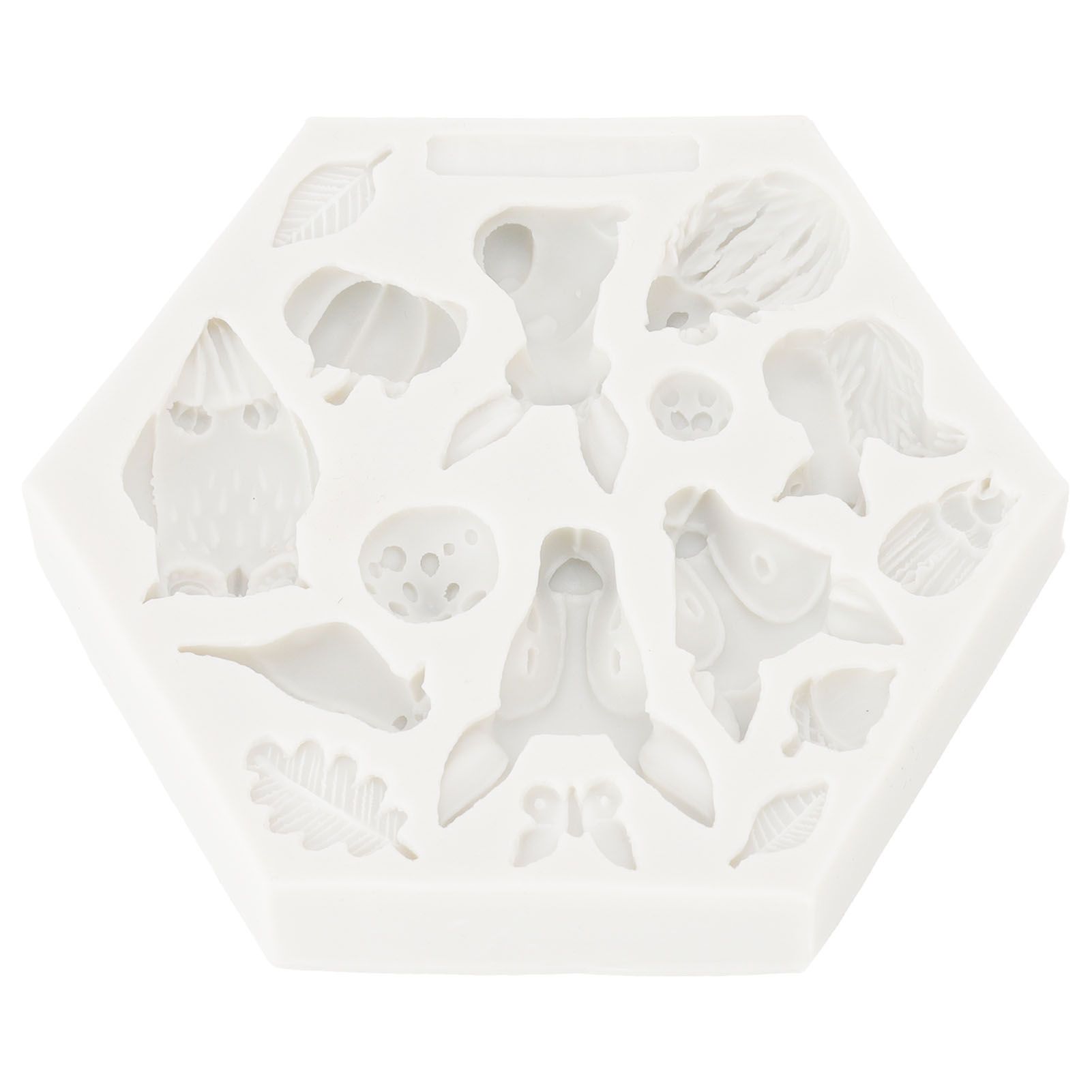 Silicone Mold Cute Animal Shape Easy Demoulding Flexible Soft Baking Mold for DIY Cake Fondant Chocolate 952 Grey - Image 8