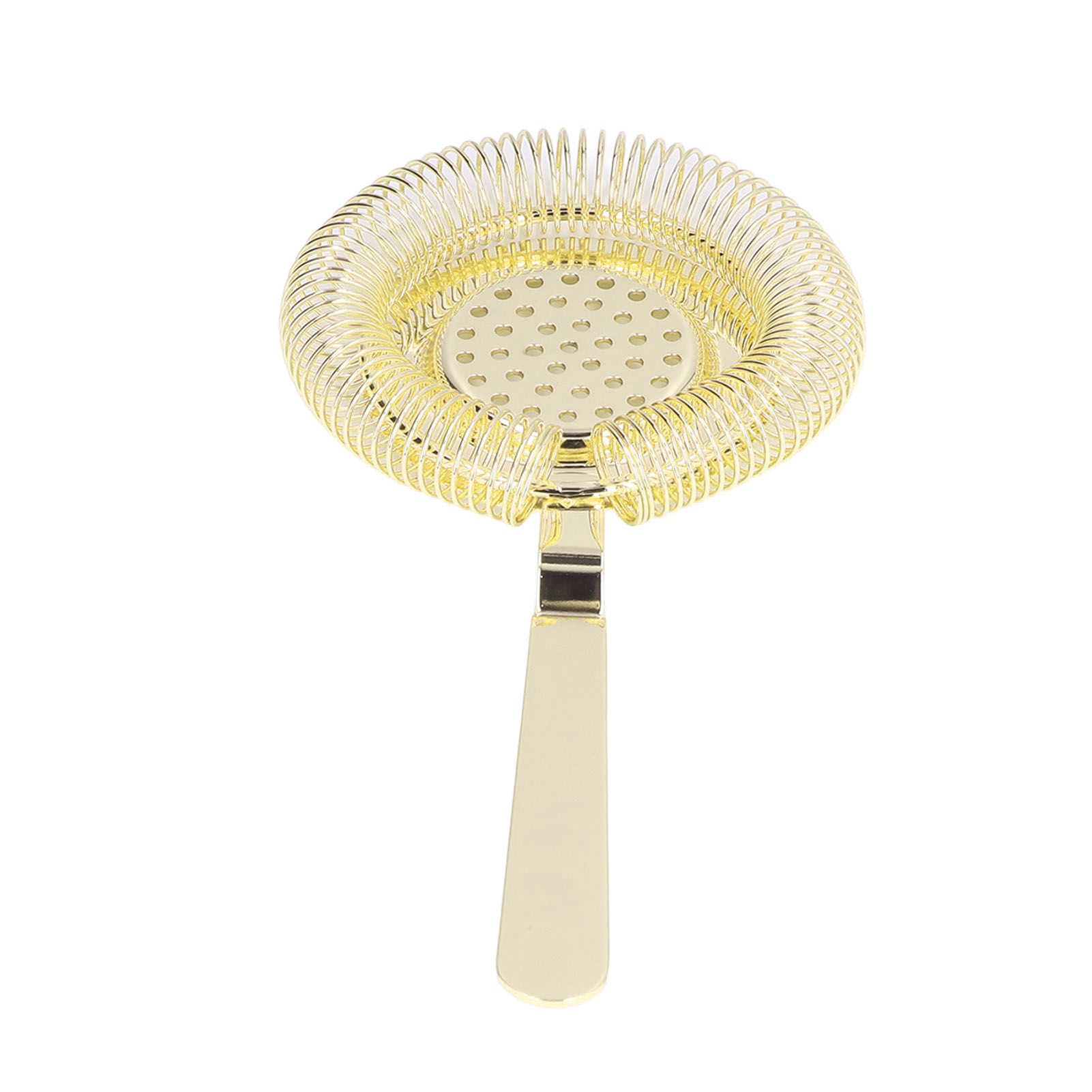 Bar Strainer Fine Filtering Professional Stainless Steel Cocktail Strainer for Bartending Restaurant Party Golden - Image 4