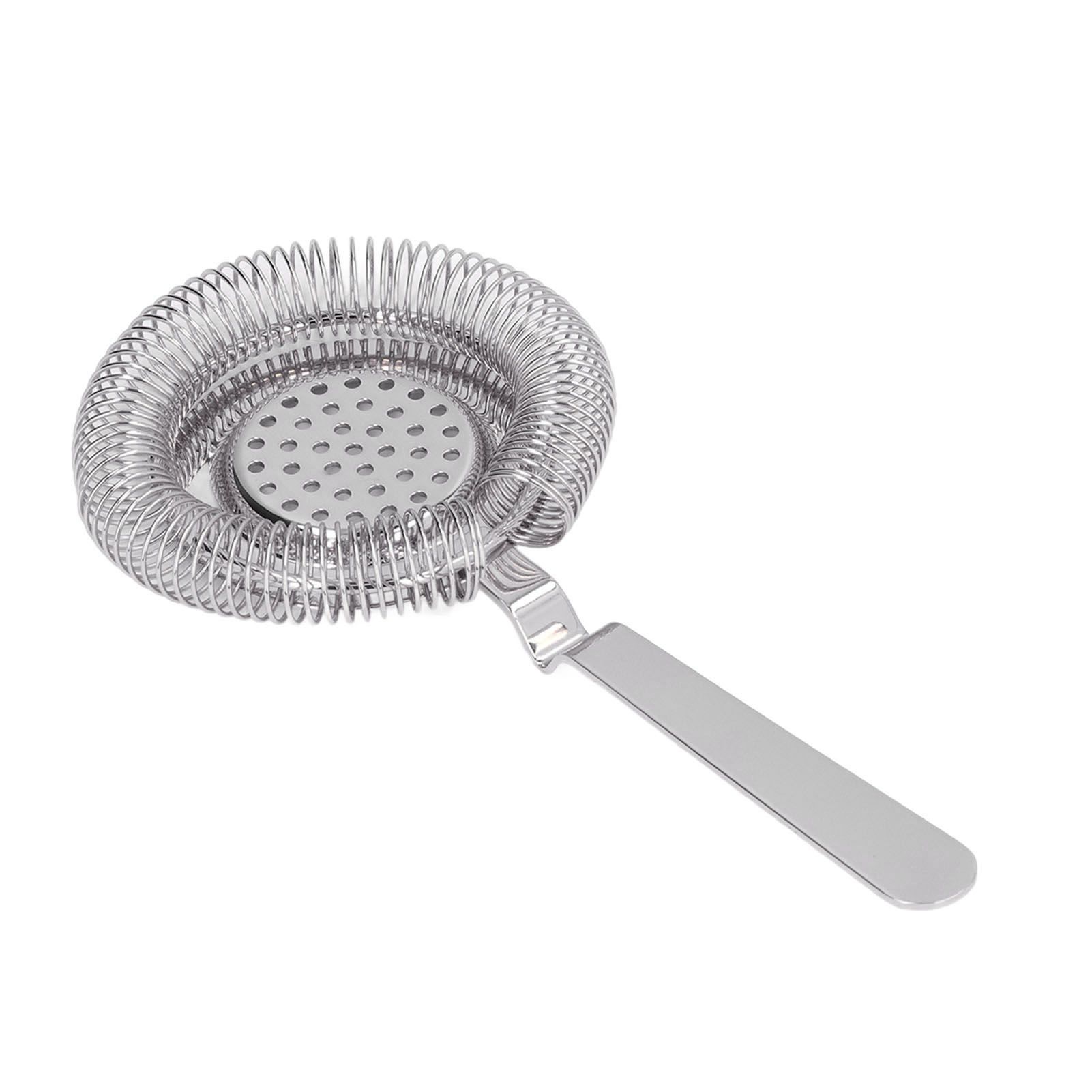 Bar Strainer Fine Filtering Professional Stainless Steel Cocktail Strainer for Bartending Restaurant Party Silver - Image 2