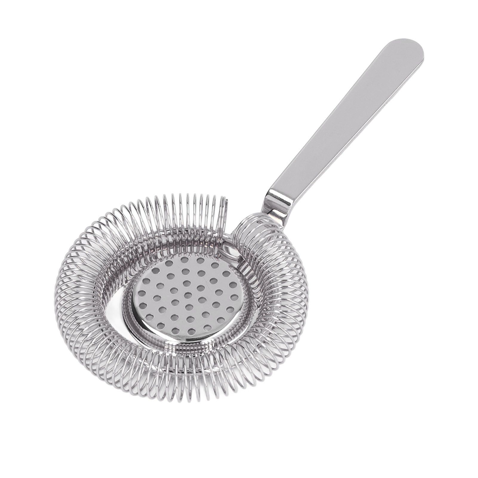 Bar Strainer Fine Filtering Professional Stainless Steel Cocktail Strainer for Bartending Restaurant Party Silver - Image 4