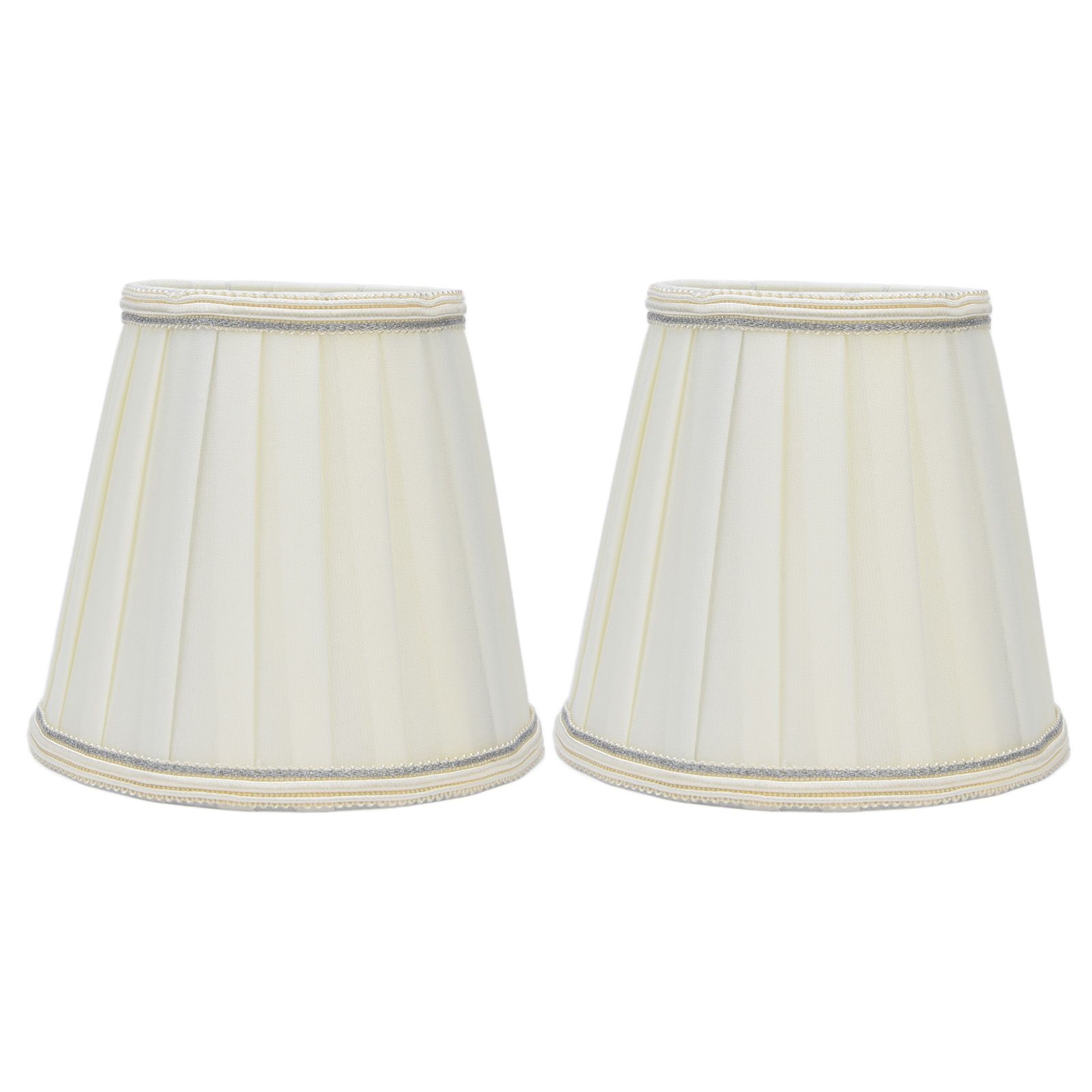 2 Pcs Double Small Lamp Shade Clip On Bulb Comfortable Material Barrel Fabric Lampshade for Table Chandelier Wall LampPX33 - Image 1