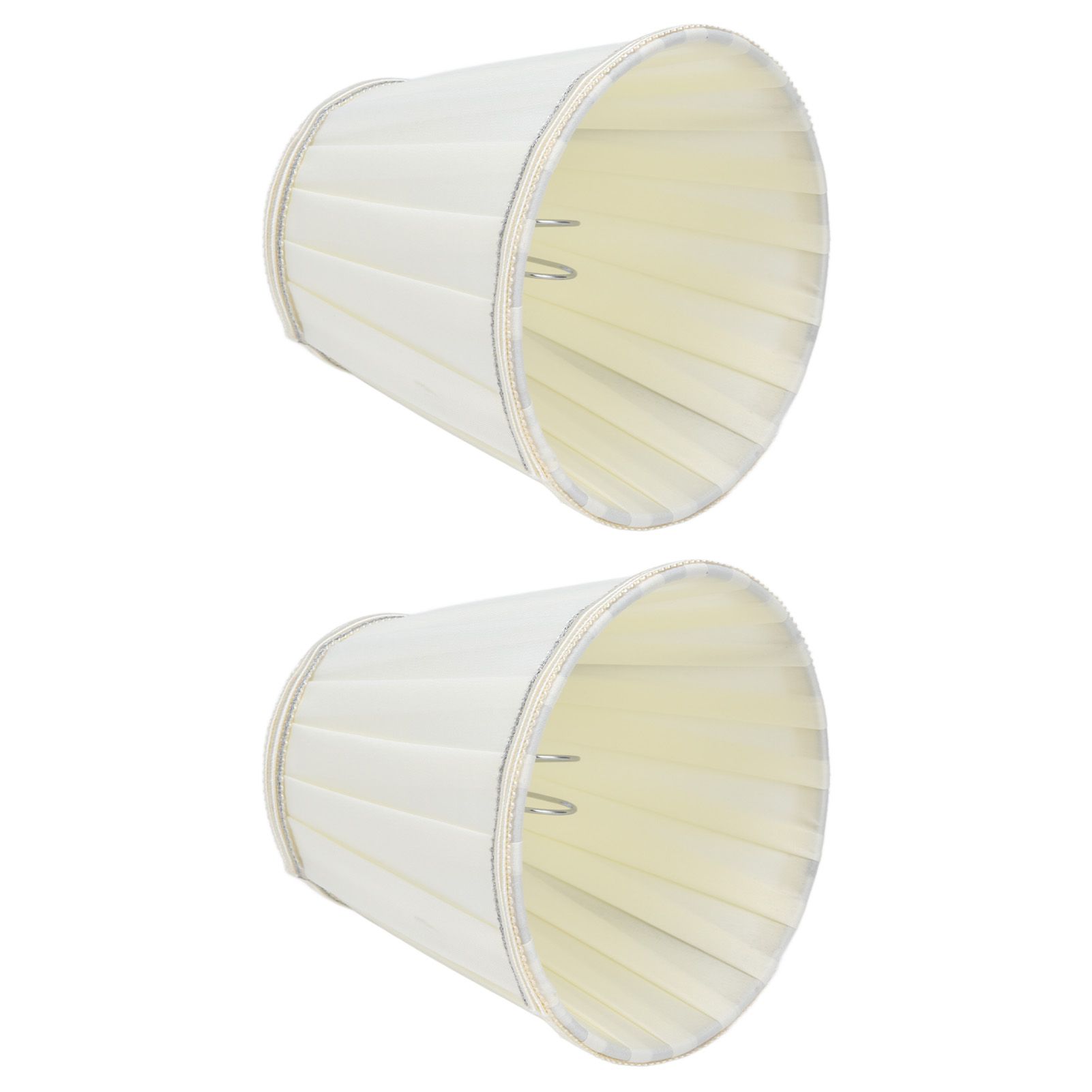 2 Pcs Double Small Lamp Shade Clip On Bulb Comfortable Material Barrel Fabric Lampshade for Table Chandelier Wall LampPX33 - Image 2