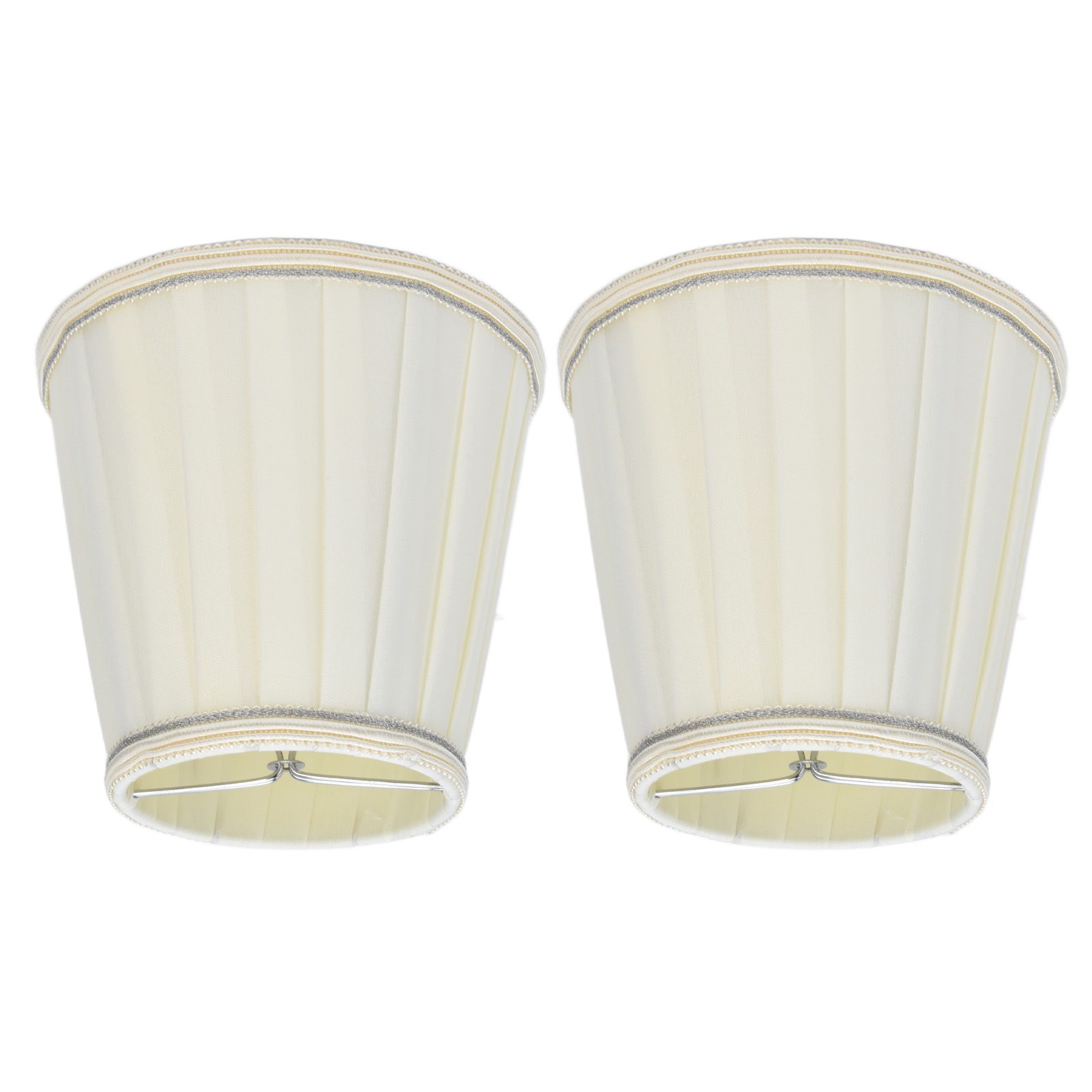 2 Pcs Double Small Lamp Shade Clip On Bulb Comfortable Material Barrel Fabric Lampshade for Table Chandelier Wall LampPX33 - Image 5