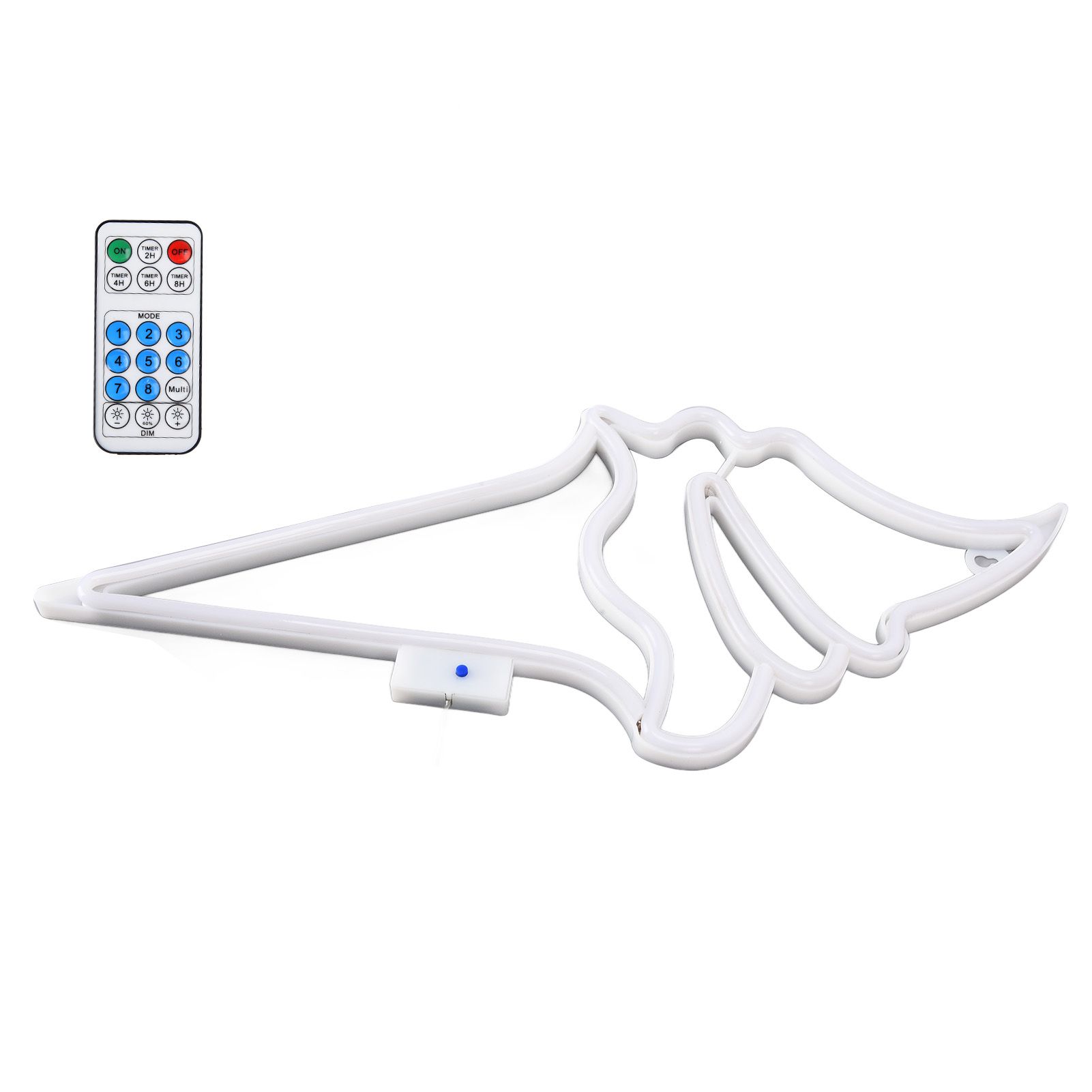 LED Neon Light Ice Cream Waterproof Battery USB Powered Hangable Decorative Remote Control Neon Sign for Home Party(Blue Pink ) - Image 6