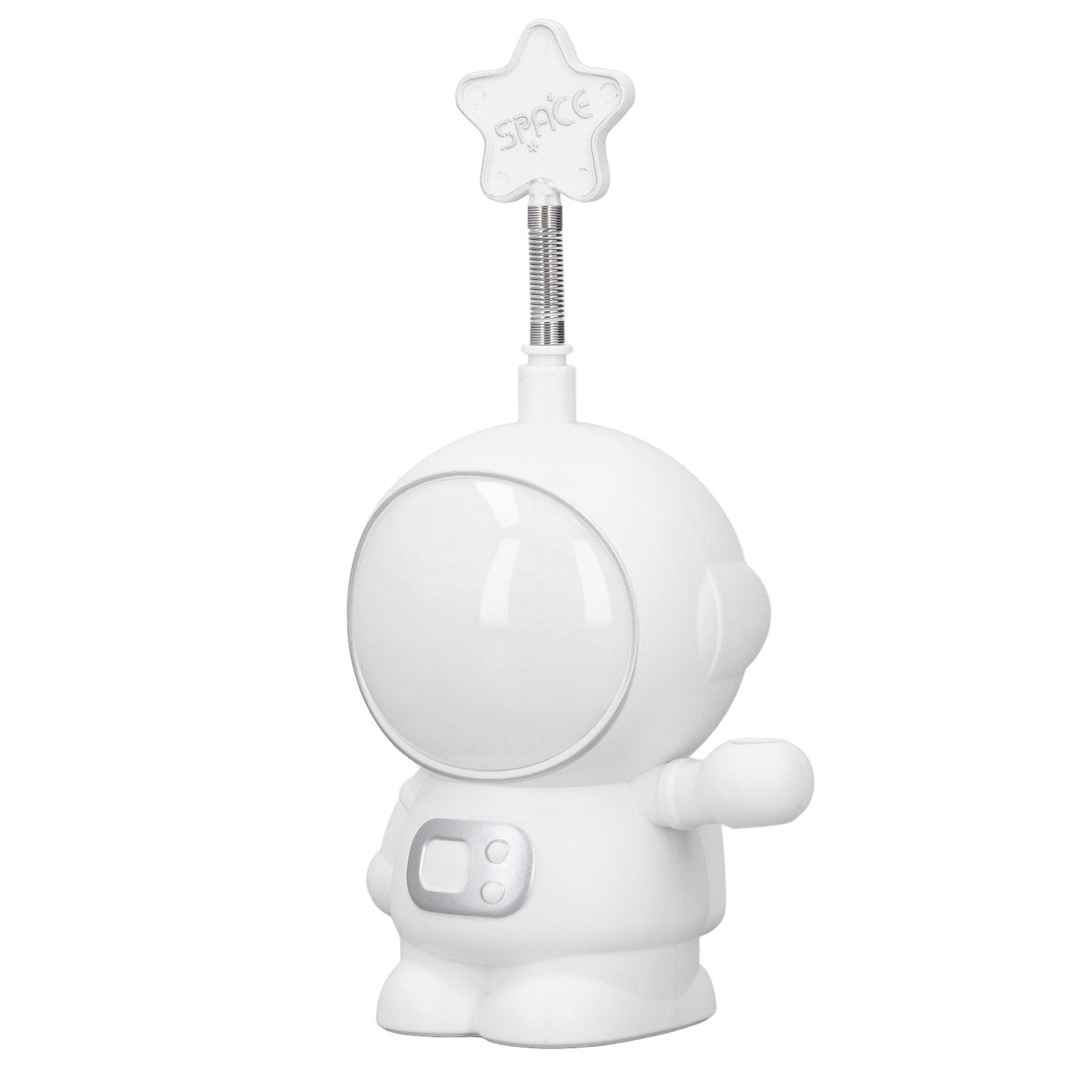 LED Desk Lamp 2 Lighting Modes Eye Protection USB Charging Astronaut Night Light with Pencil Sharpener for Home DeskWhite - Image 2