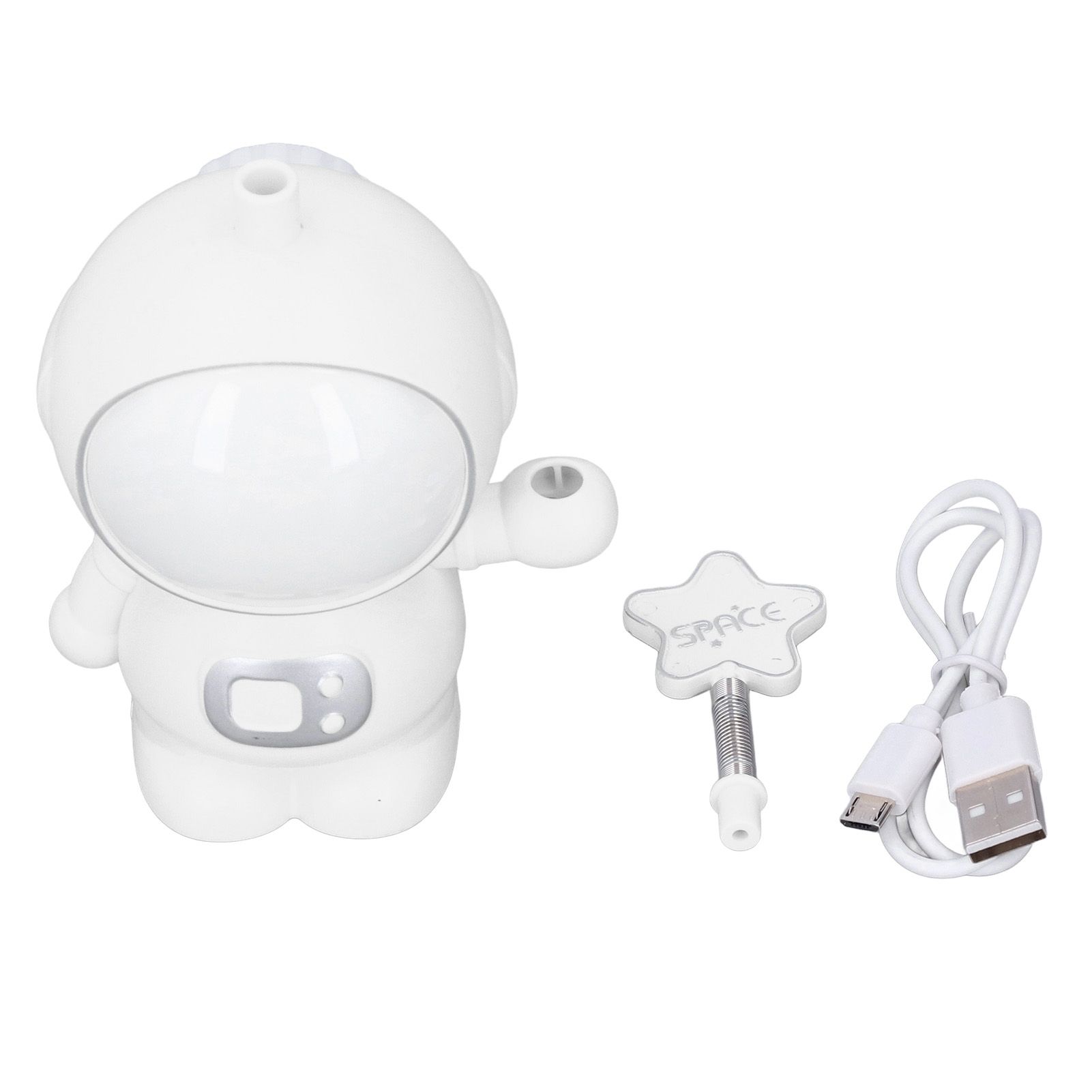 LED Desk Lamp 2 Lighting Modes Eye Protection USB Charging Astronaut Night Light with Pencil Sharpener for Home DeskWhite - Image 3