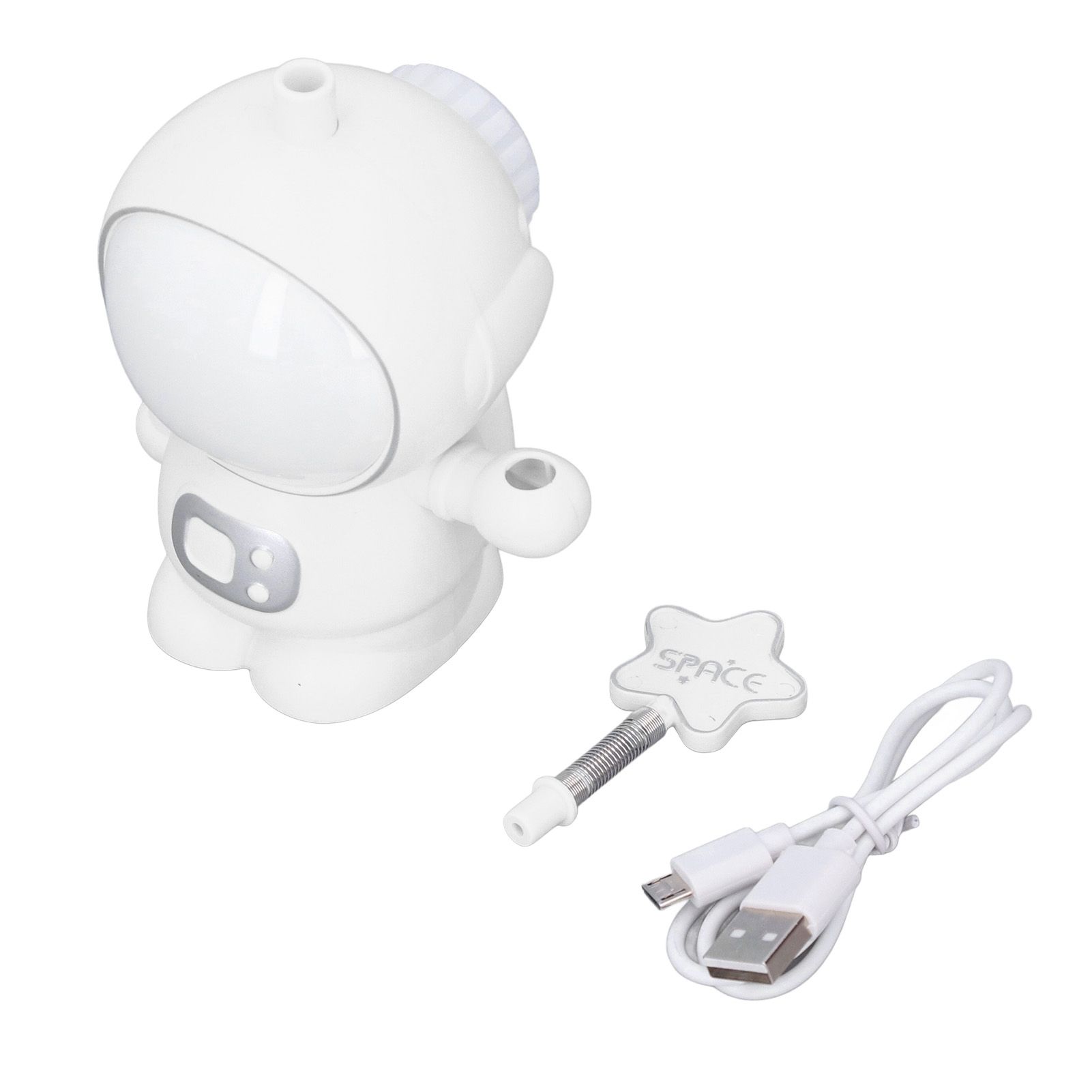 LED Desk Lamp 2 Lighting Modes Eye Protection USB Charging Astronaut Night Light with Pencil Sharpener for Home DeskWhite - Image 6