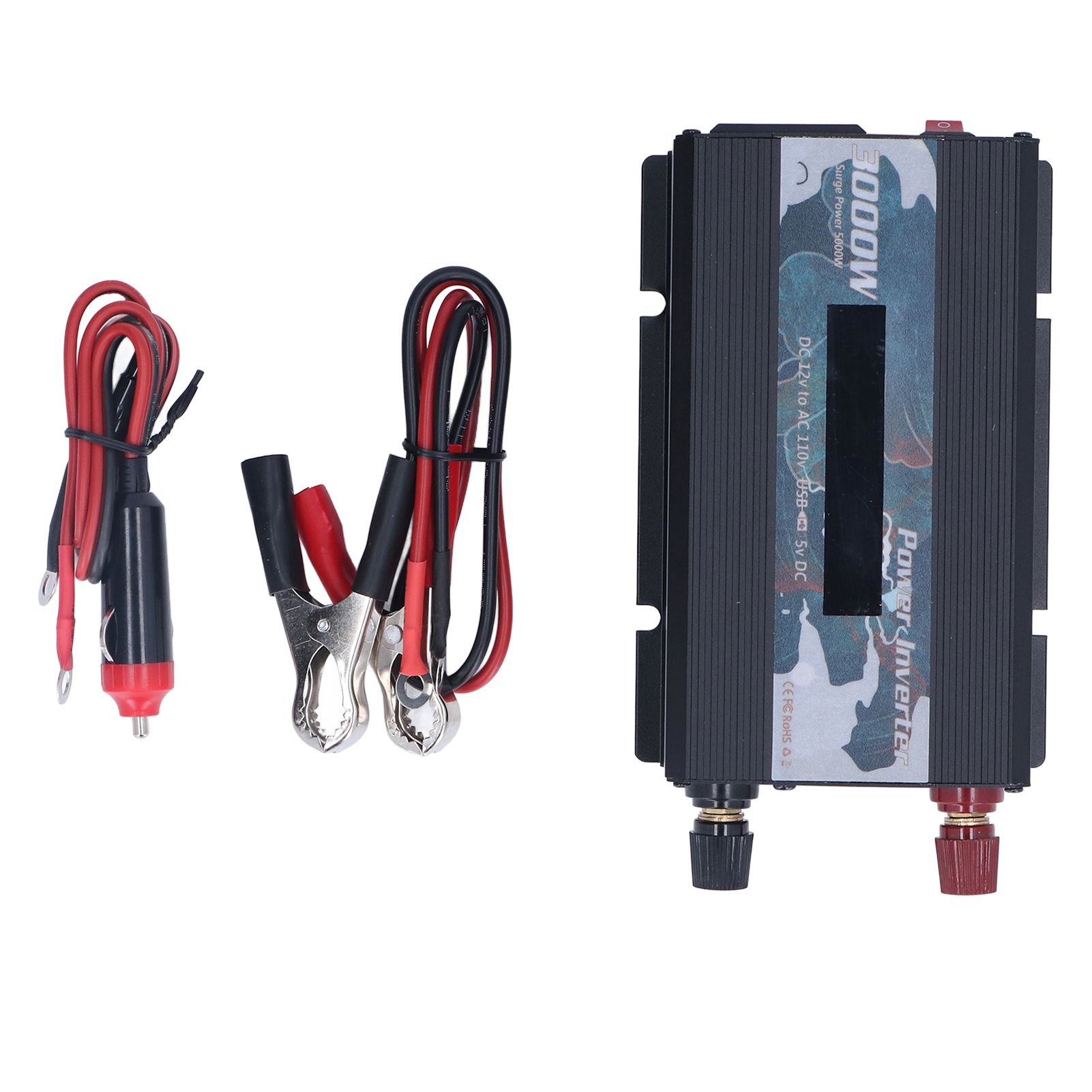Pure Sine Wave Inverter DC 12V to AC 110V Multifunctional Power Battery Converter for Electrical ApplianceBlack - Image 1