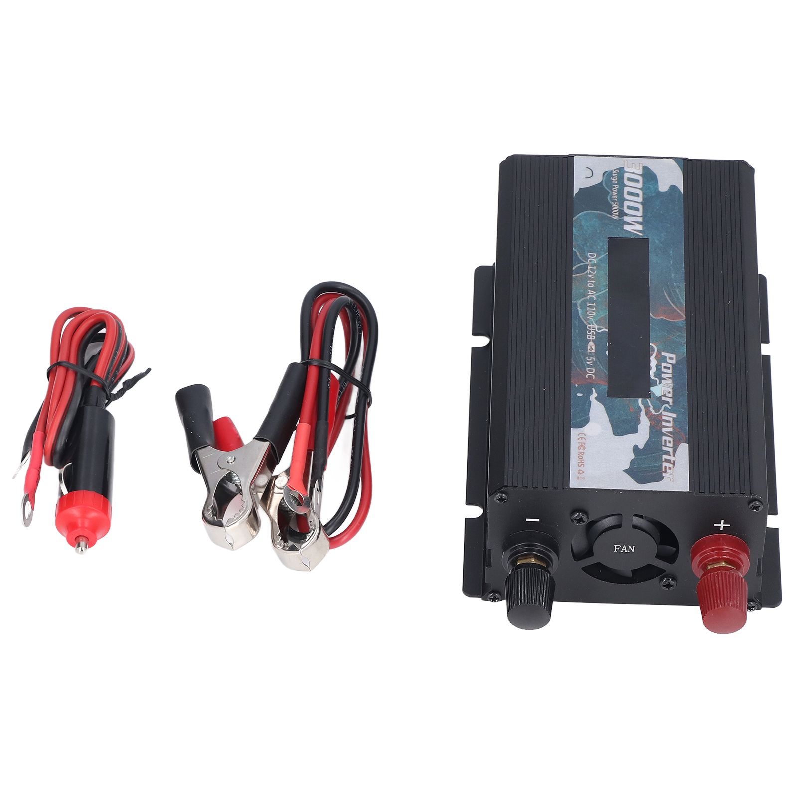 Pure Sine Wave Inverter DC 12V to AC 110V Multifunctional Power Battery Converter for Electrical ApplianceBlack - Image 2