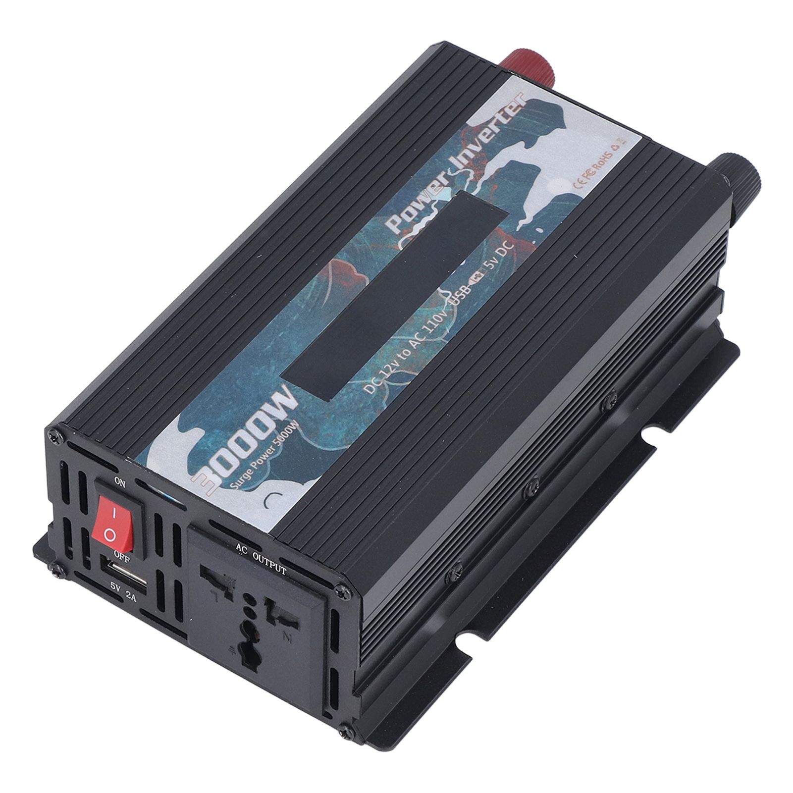 Pure Sine Wave Inverter DC 12V to AC 110V Multifunctional Power Battery Converter for Electrical ApplianceBlack - Image 3