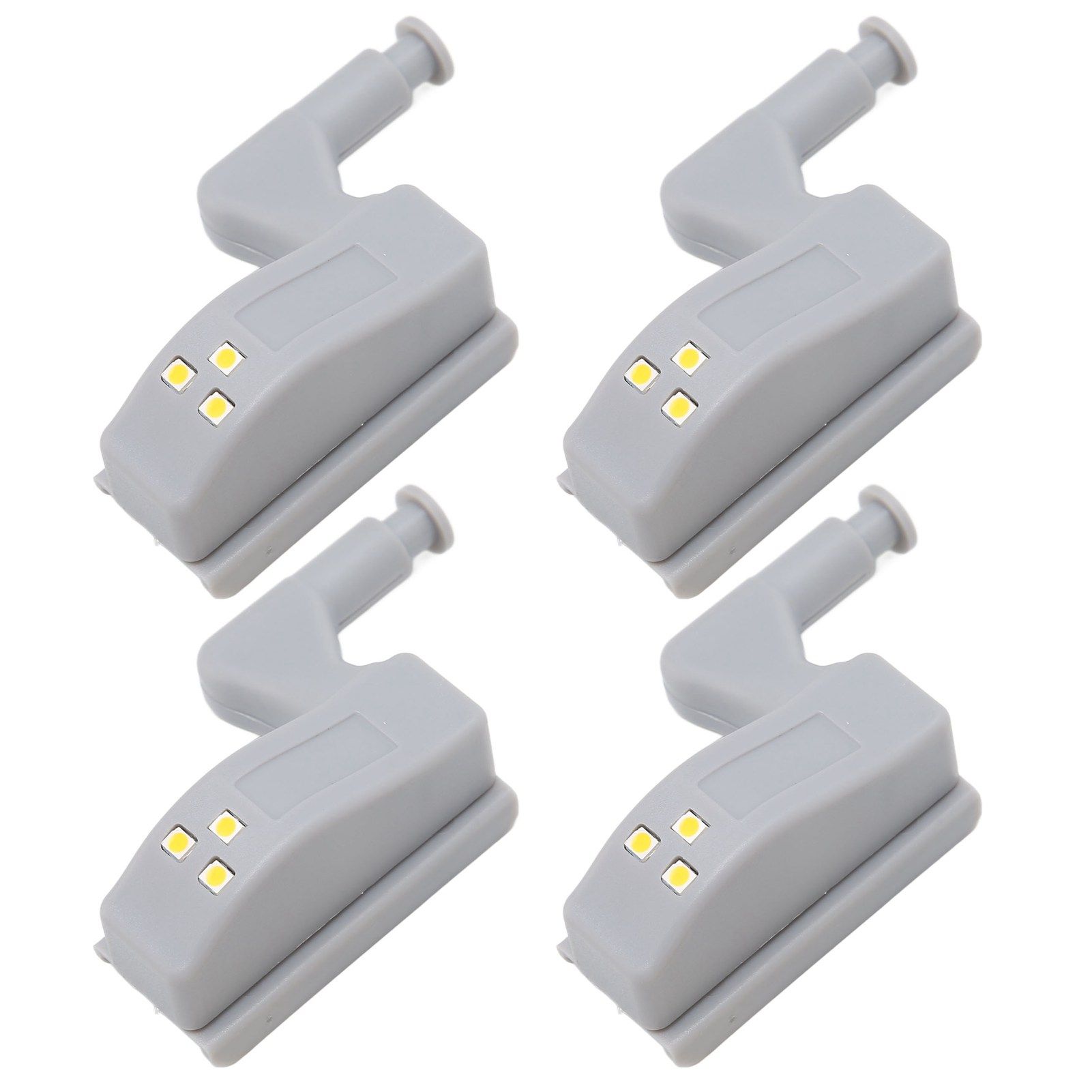 10 Sets Hinge LED Light High Brightness ABS Cabinet Hinge Light with 3 LED Lamp Beads Hinge Lights for Wardrobe CabinetWarm Light - Image 3