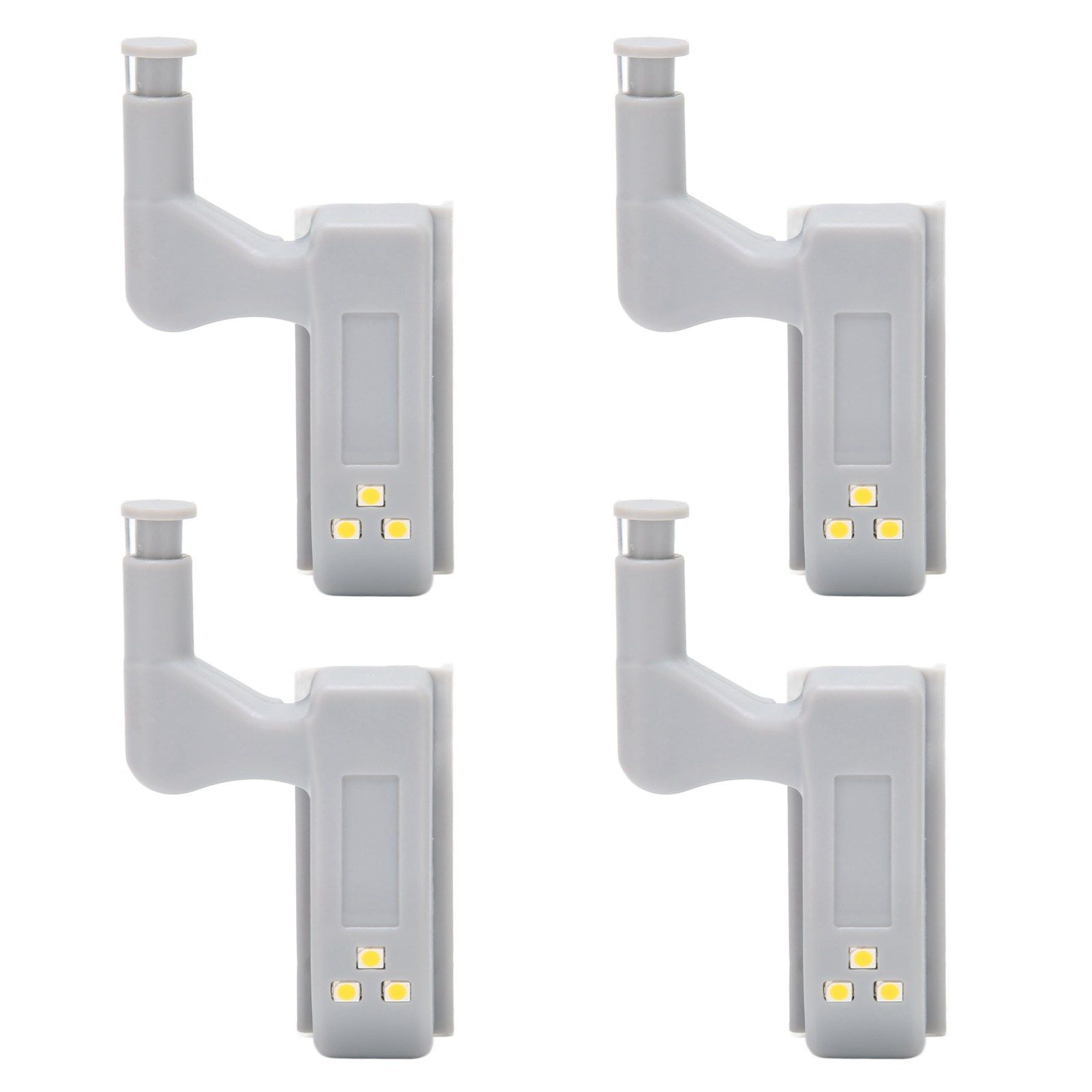 10 Sets Hinge LED Light High Brightness ABS Cabinet Hinge Light with 3 LED Lamp Beads Hinge Lights for Wardrobe CabinetWarm Light - Image 4