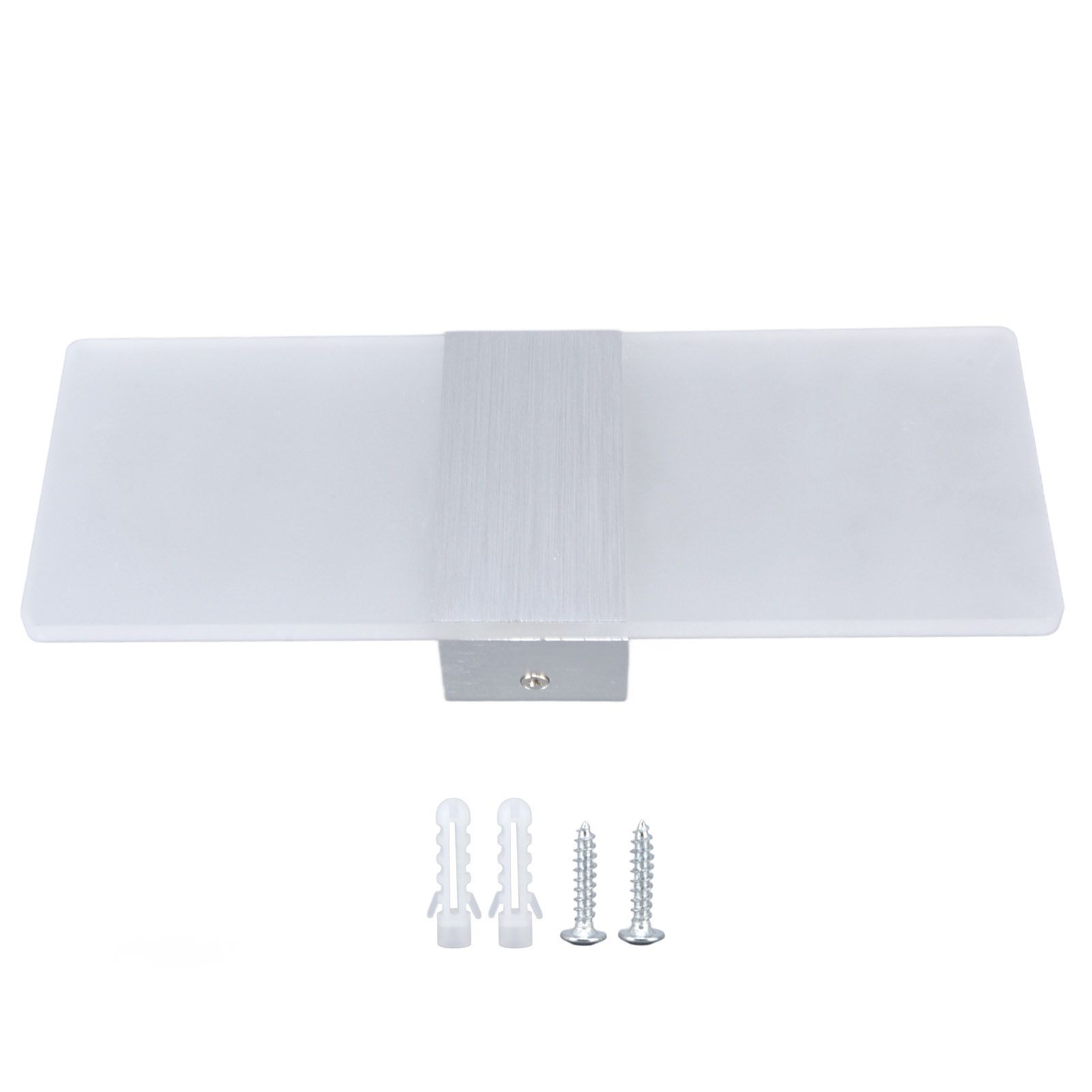LED Wall Lamp 6W Acrylic Wall Light 360° Luminous High Brightness Preservative Up Down Lights for Bedroom Canteen 90‑265VSilver - Image 1
