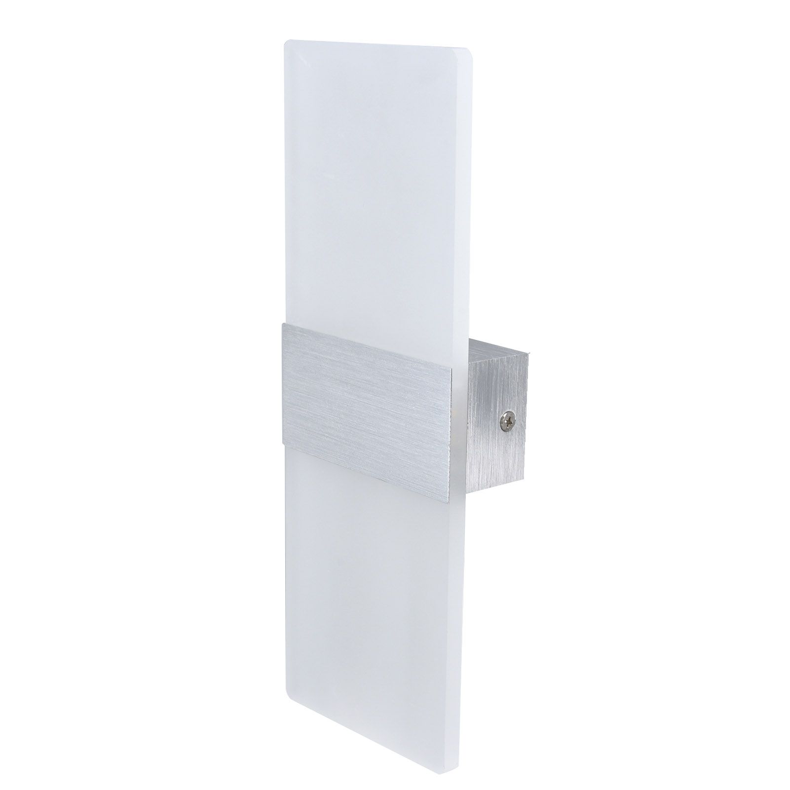 LED Wall Lamp 6W Acrylic Wall Light 360° Luminous High Brightness Preservative Up Down Lights for Bedroom Canteen 90‑265VSilver - Image 6