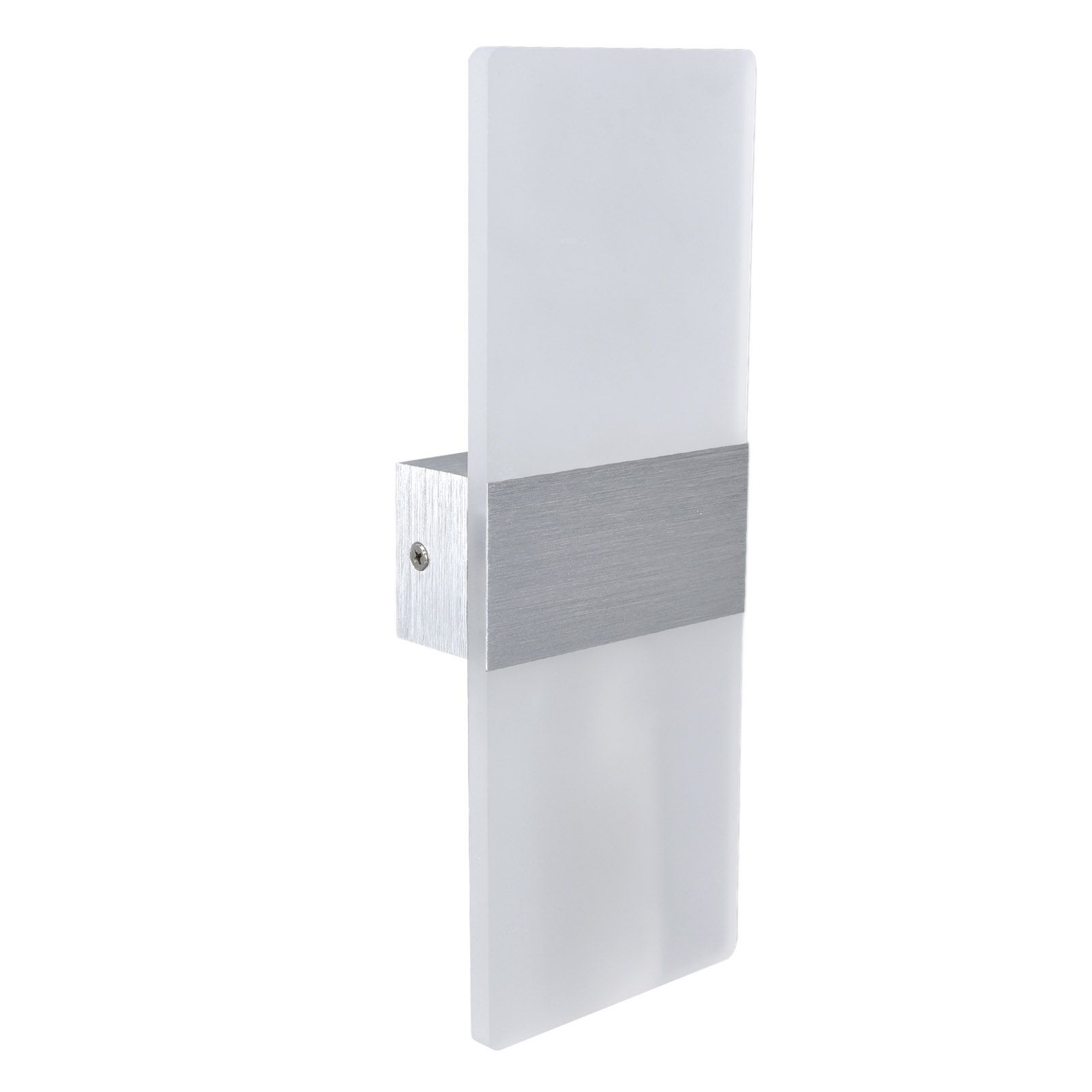 LED Wall Lamp 6W Acrylic Wall Light 360° Luminous High Brightness Preservative Up Down Lights for Bedroom Canteen 90‑265VSilver - Image 7