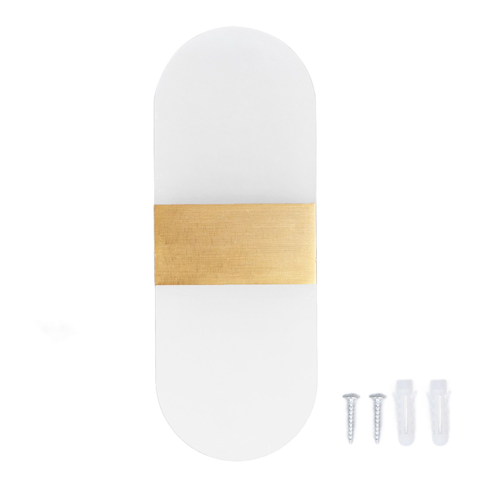 LED Wall Light Acrylic 360° Up Down 6W Warm Modern Wall Lamp for Hallway Bedroom Restaurant 90‑265V Gold - Image 1