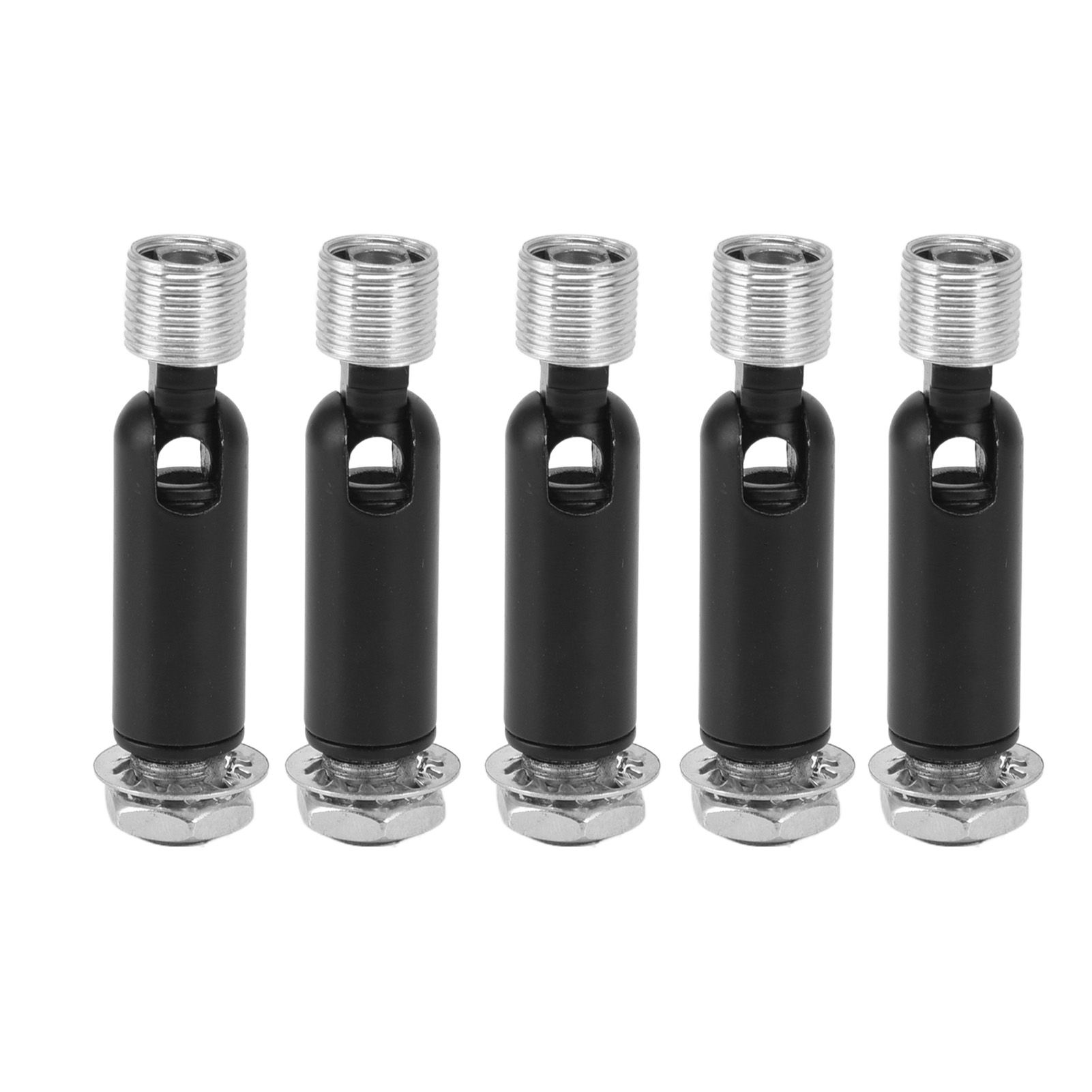 5Pcs M10 Sloped Ceiling Adapter for Ceiling Lamp Pendant Light Chandelier Track Suspension Accessories M10 External Gear Steering Joint Black - Image 1