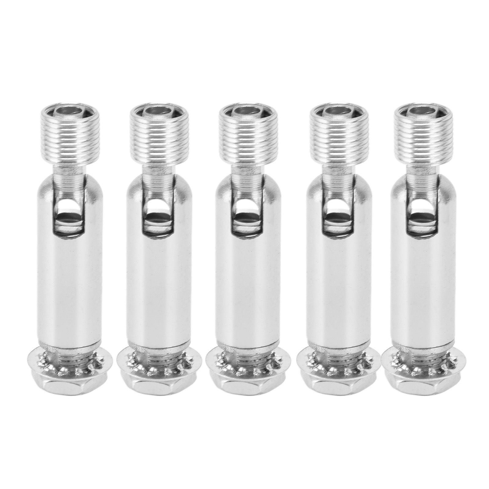 5Pcs M10 Sloped Ceiling Adapter for Ceiling Lamp Pendant Light Chandelier Track Suspension Accessories M10 External Gear Steering Joint Chrome - Image 1