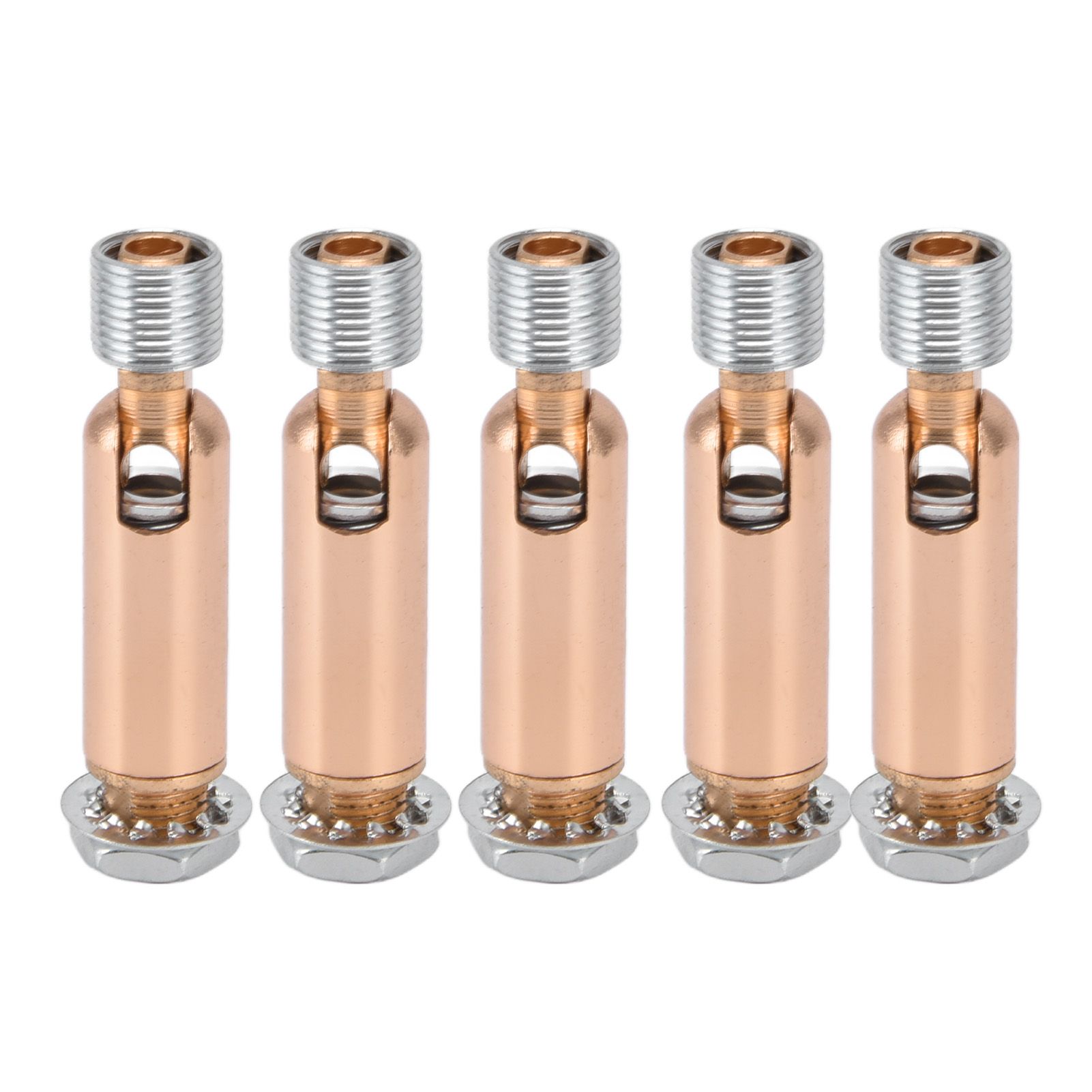 5Pcs M10 Sloped Ceiling Adapter for Ceiling Lamp Pendant Light Chandelier Track Suspension Accessories M10 External Gear Steering Joint Rose Gold - Image 1