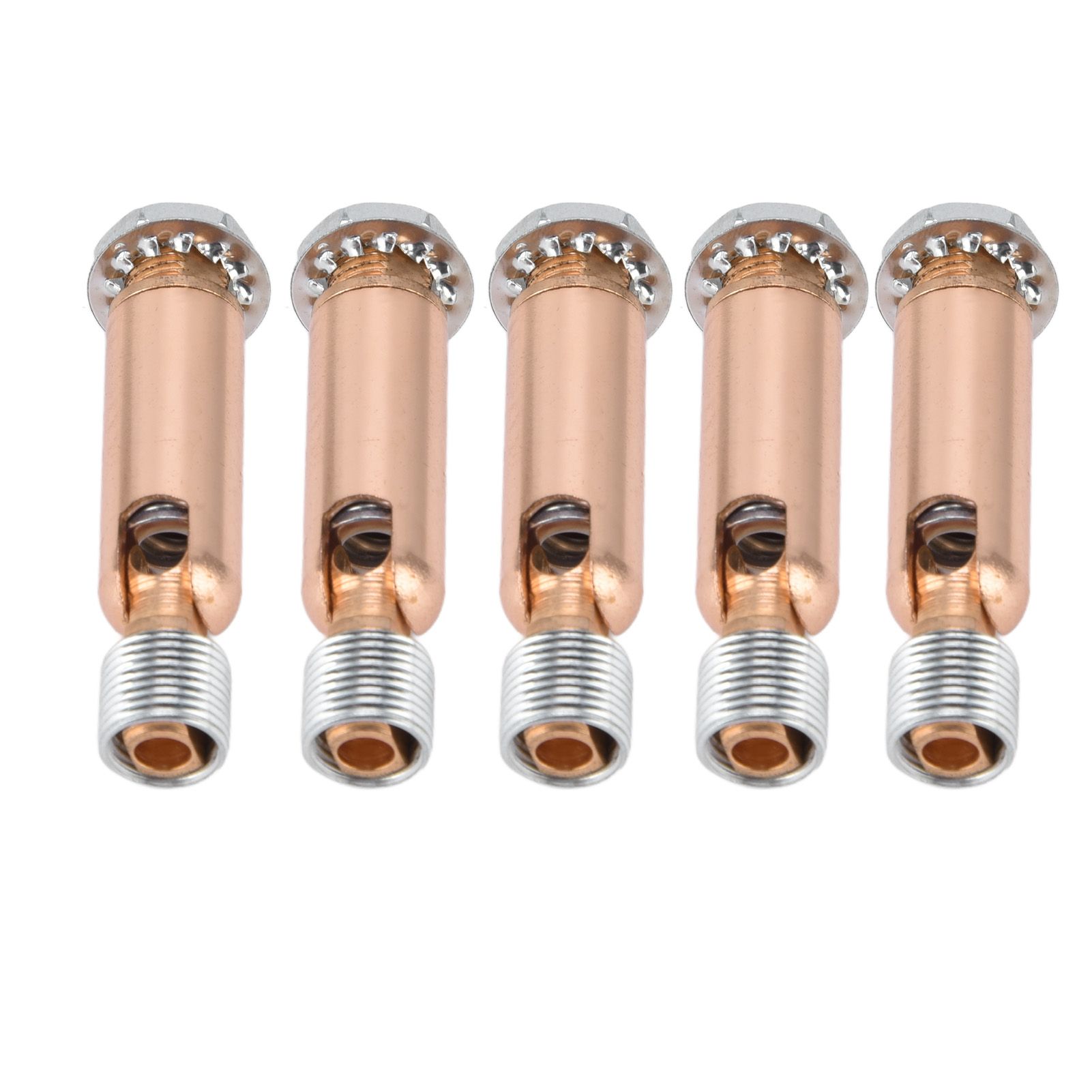 5Pcs M10 Sloped Ceiling Adapter for Ceiling Lamp Pendant Light Chandelier Track Suspension Accessories M10 External Gear Steering Joint Rose Gold - Image 3